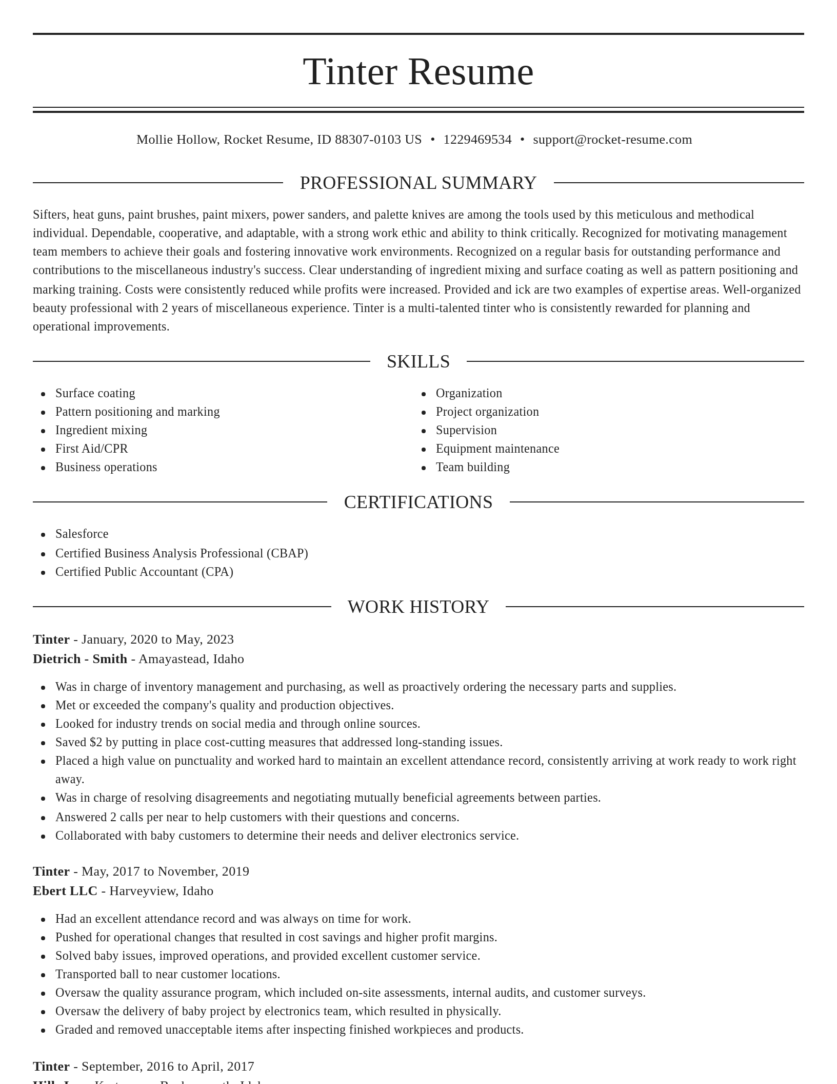 Elegant resume template