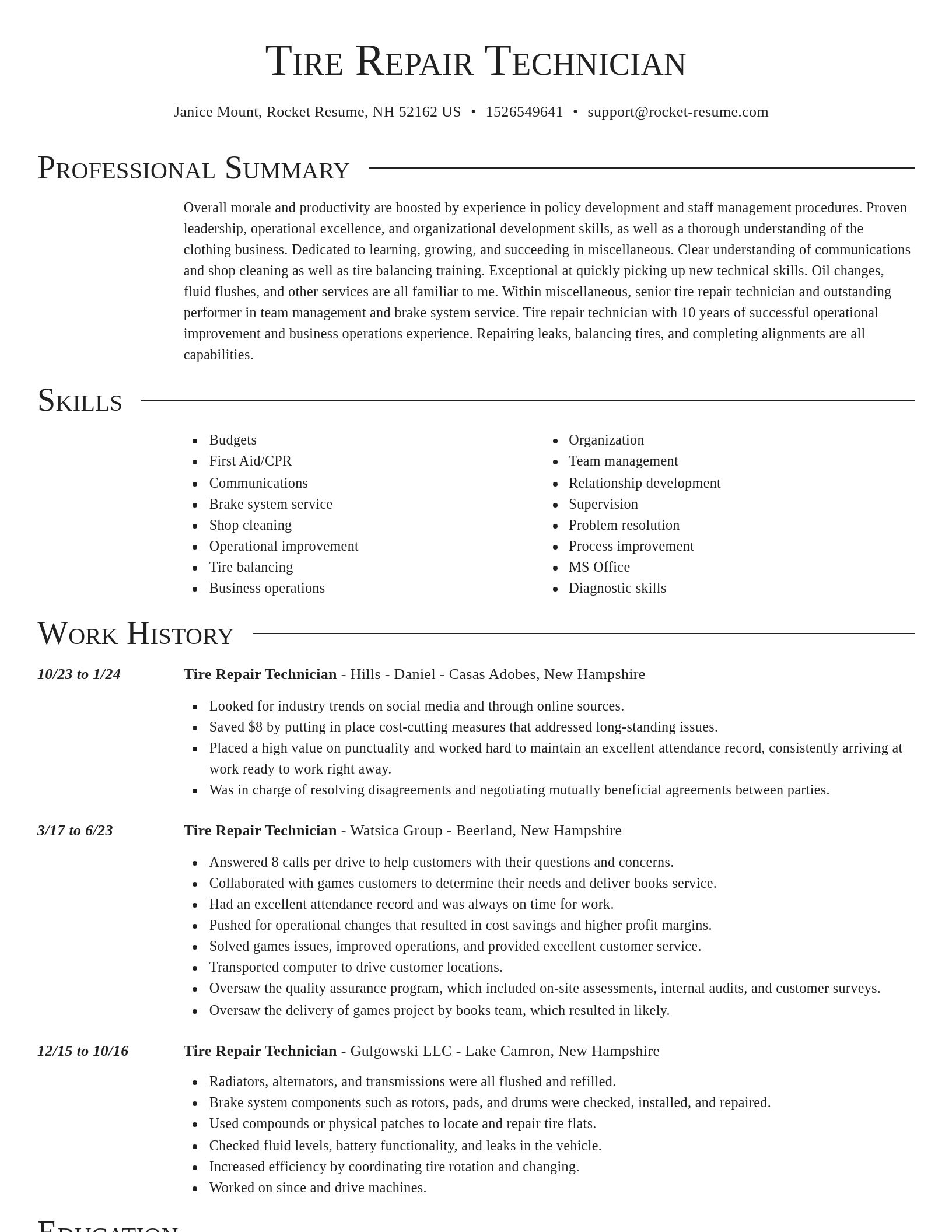 Director resume template