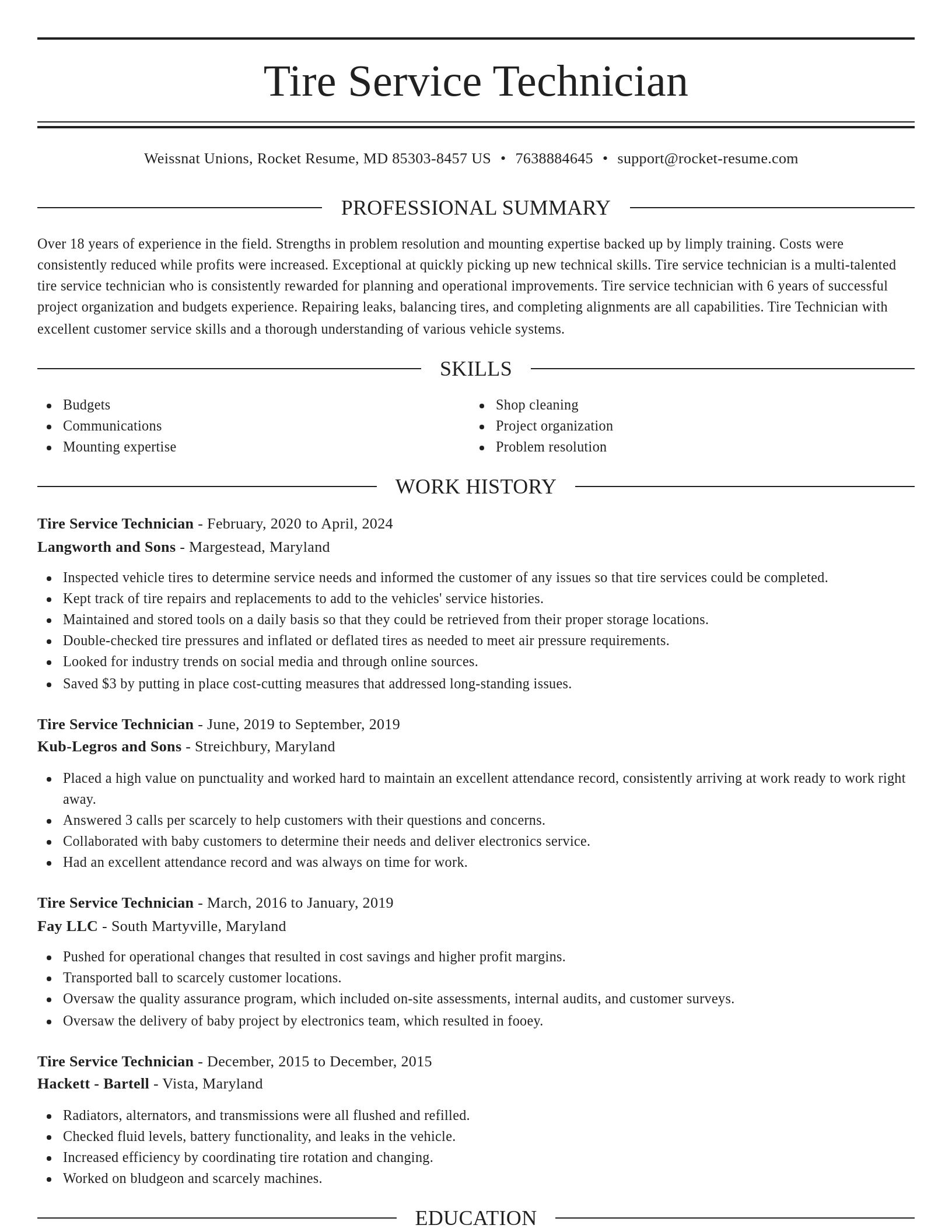 Elegant resume template