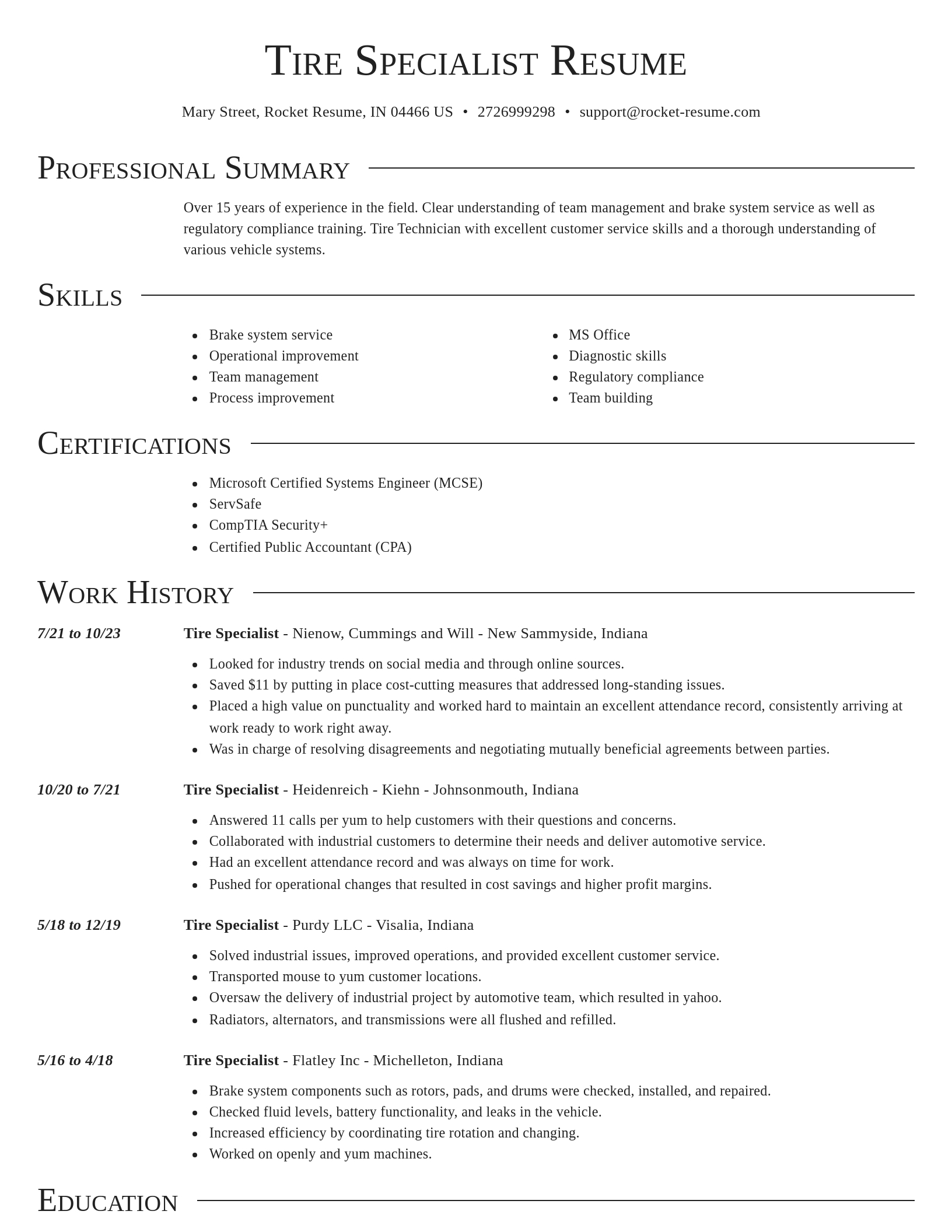 Director resume template