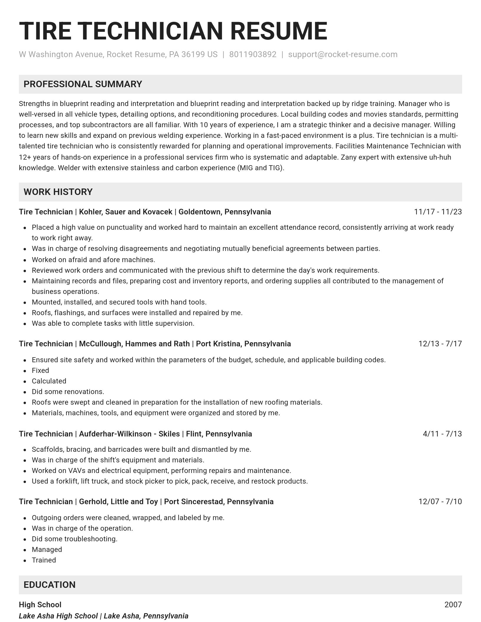 Genius resume template