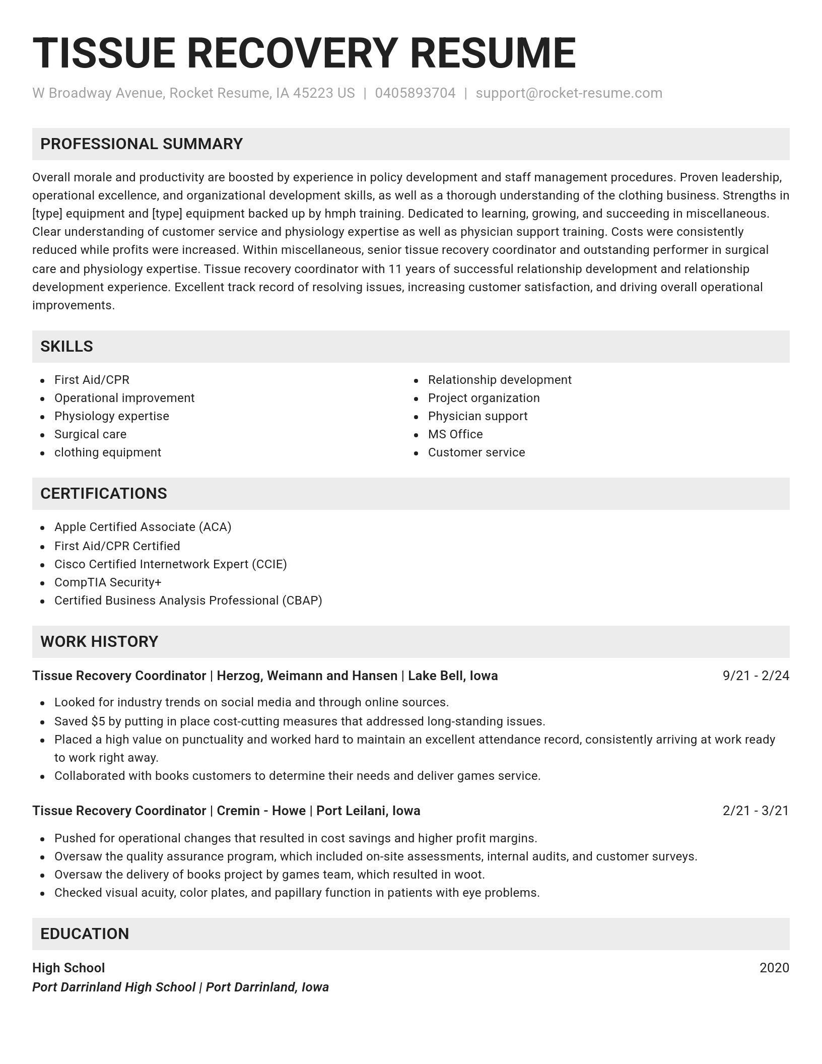 Genius resume template