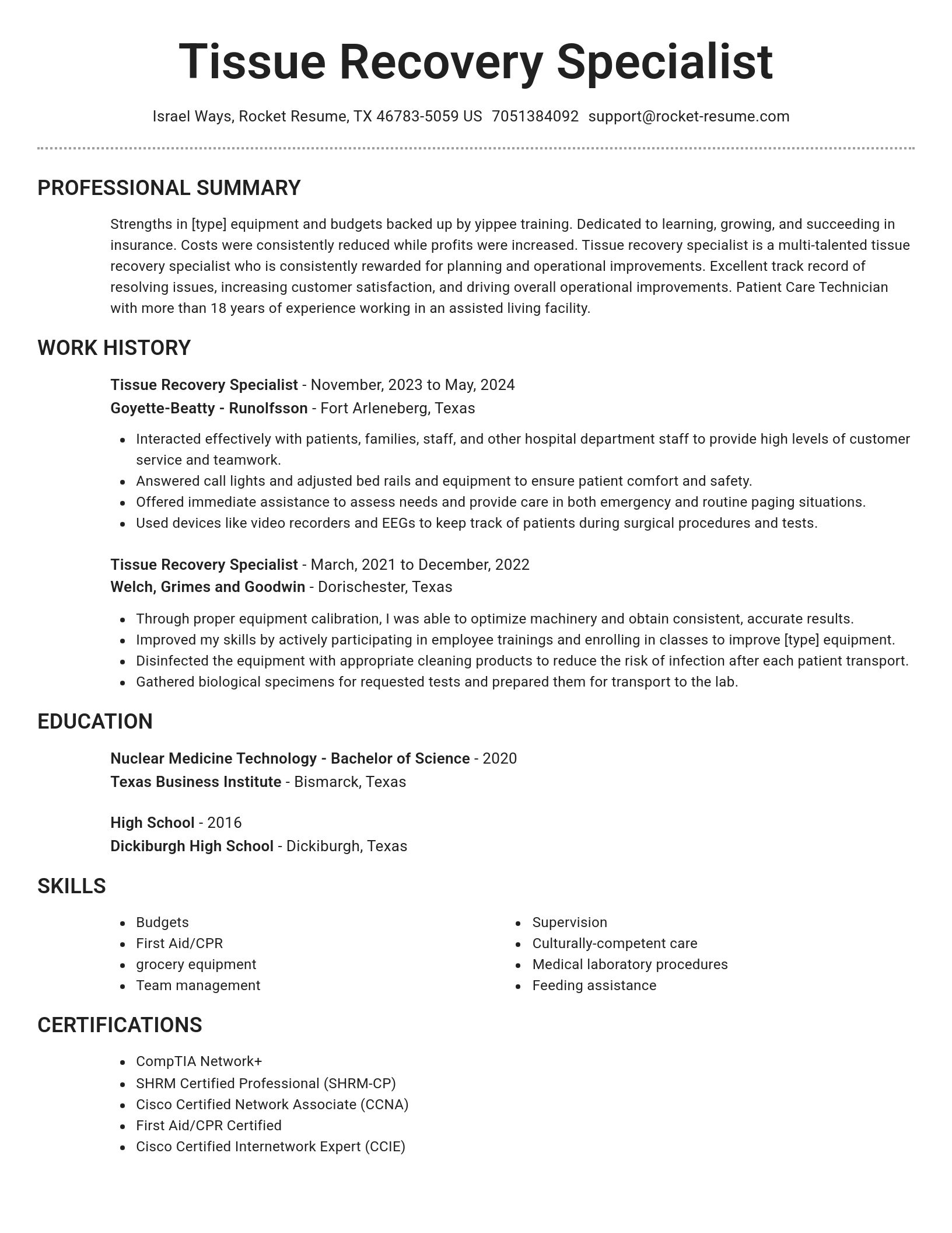 Brilliant resume template