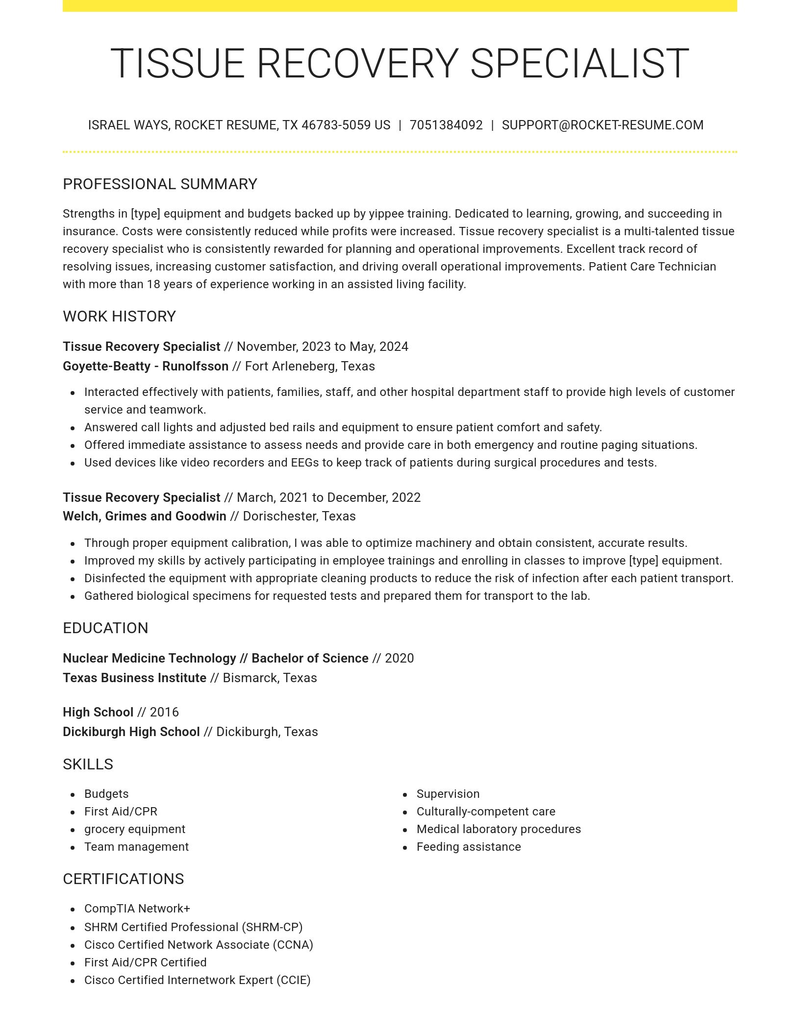 Grand resume template