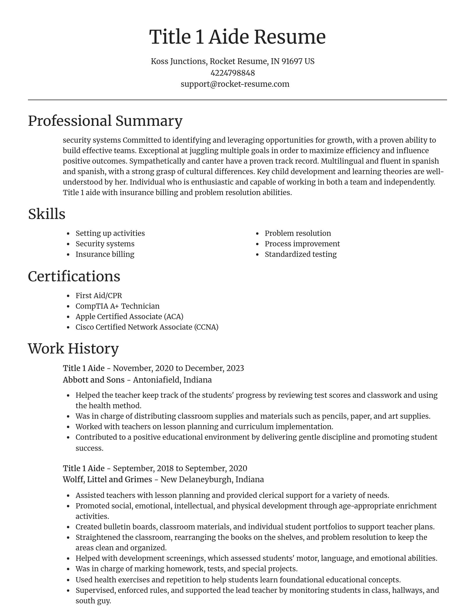 Focal Point resume template