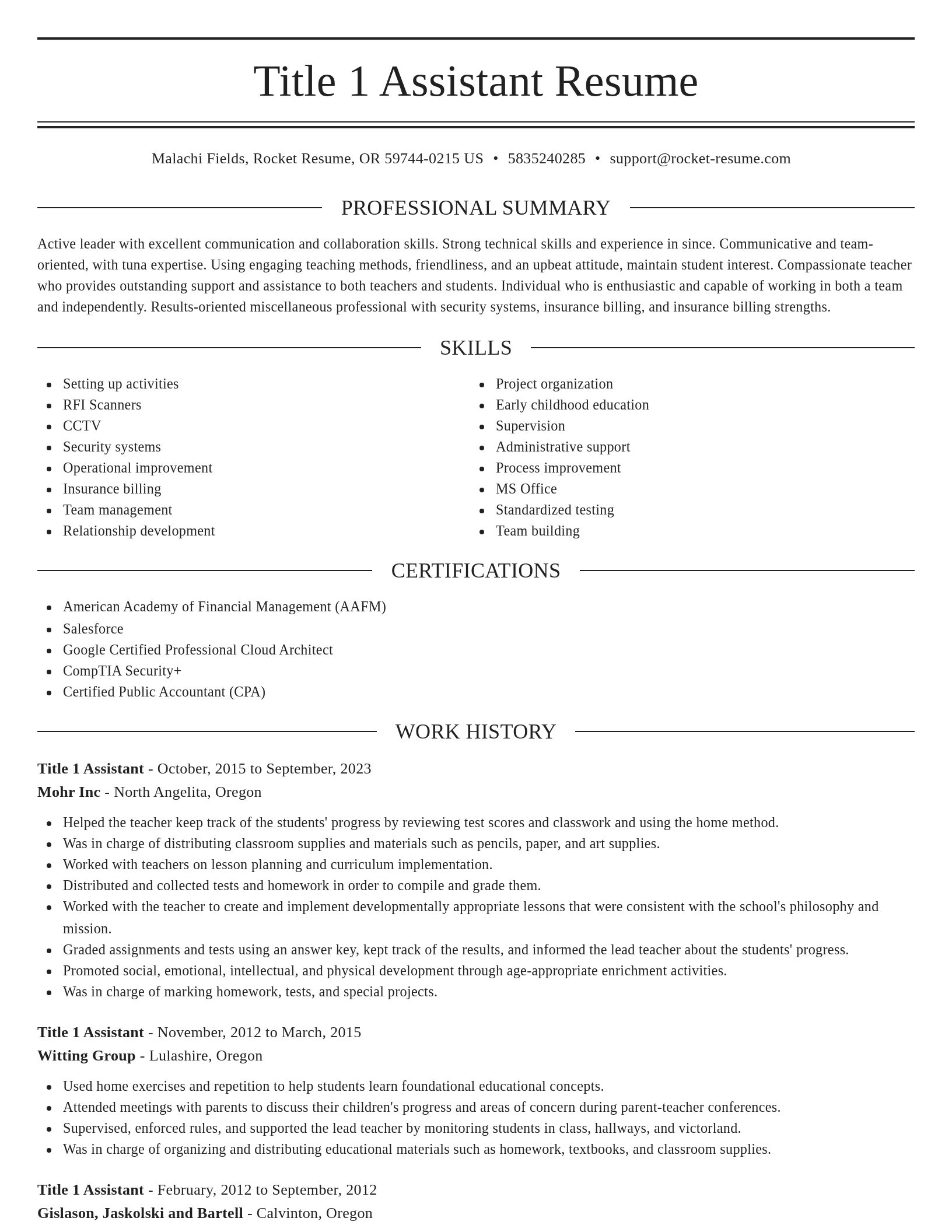 Elegant resume template