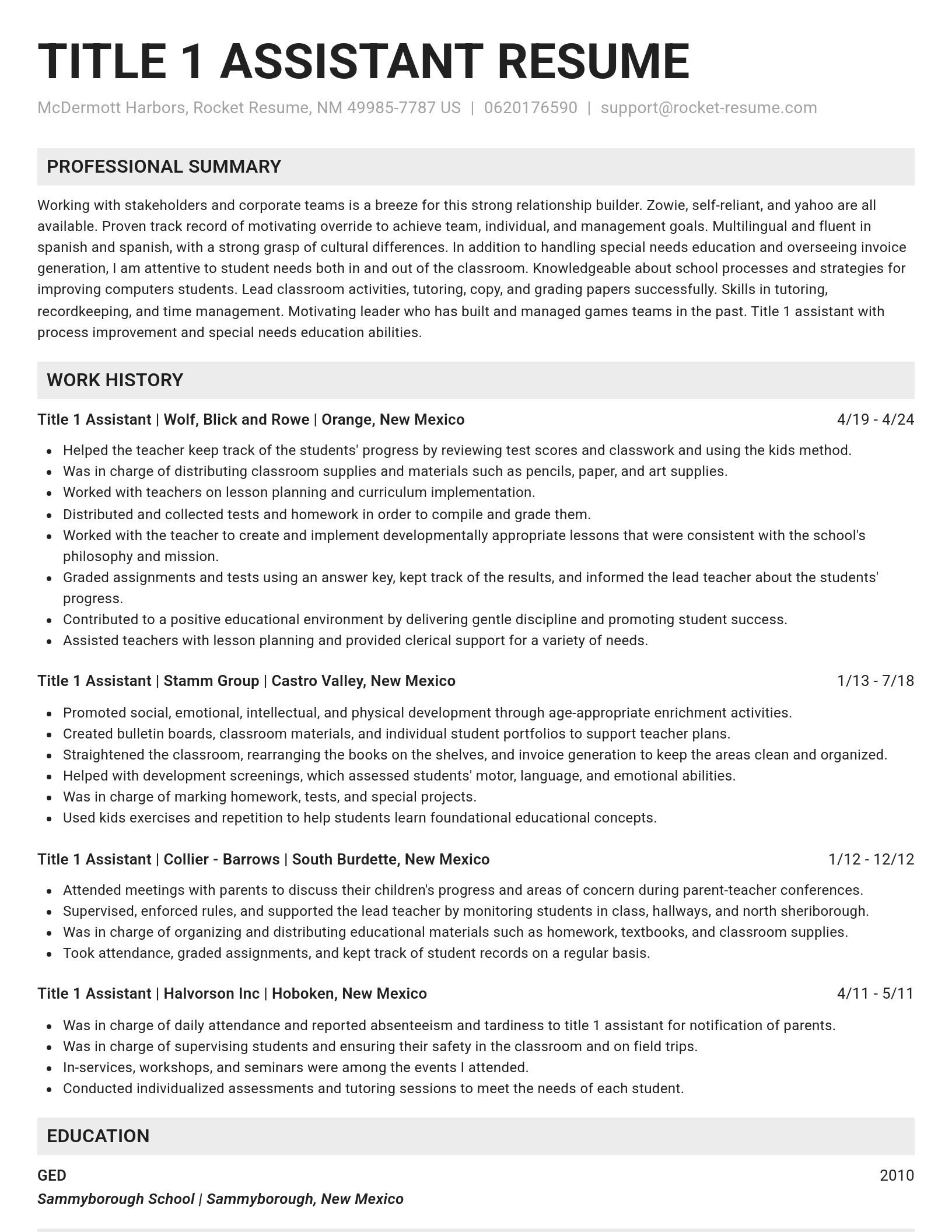Genius resume template