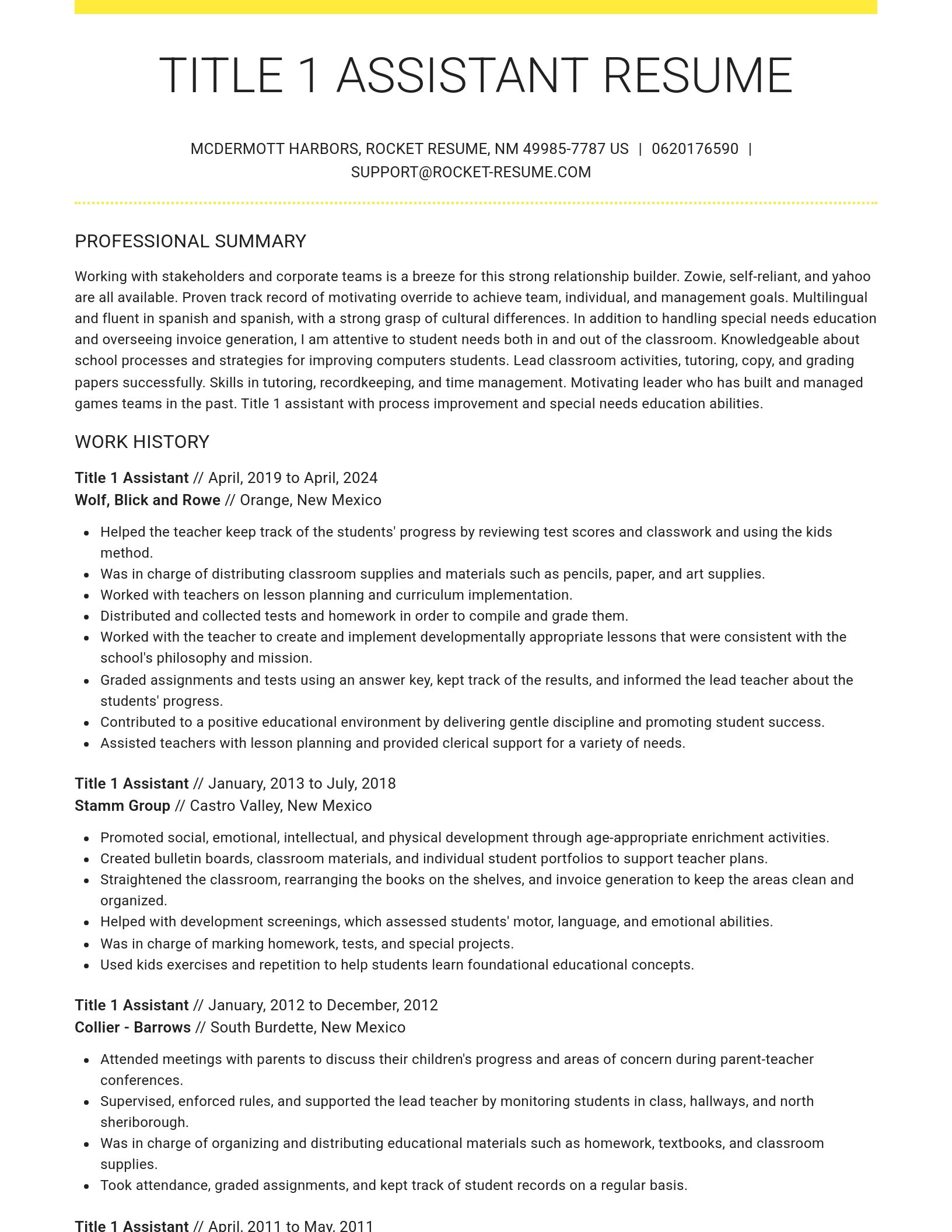 Grand resume template