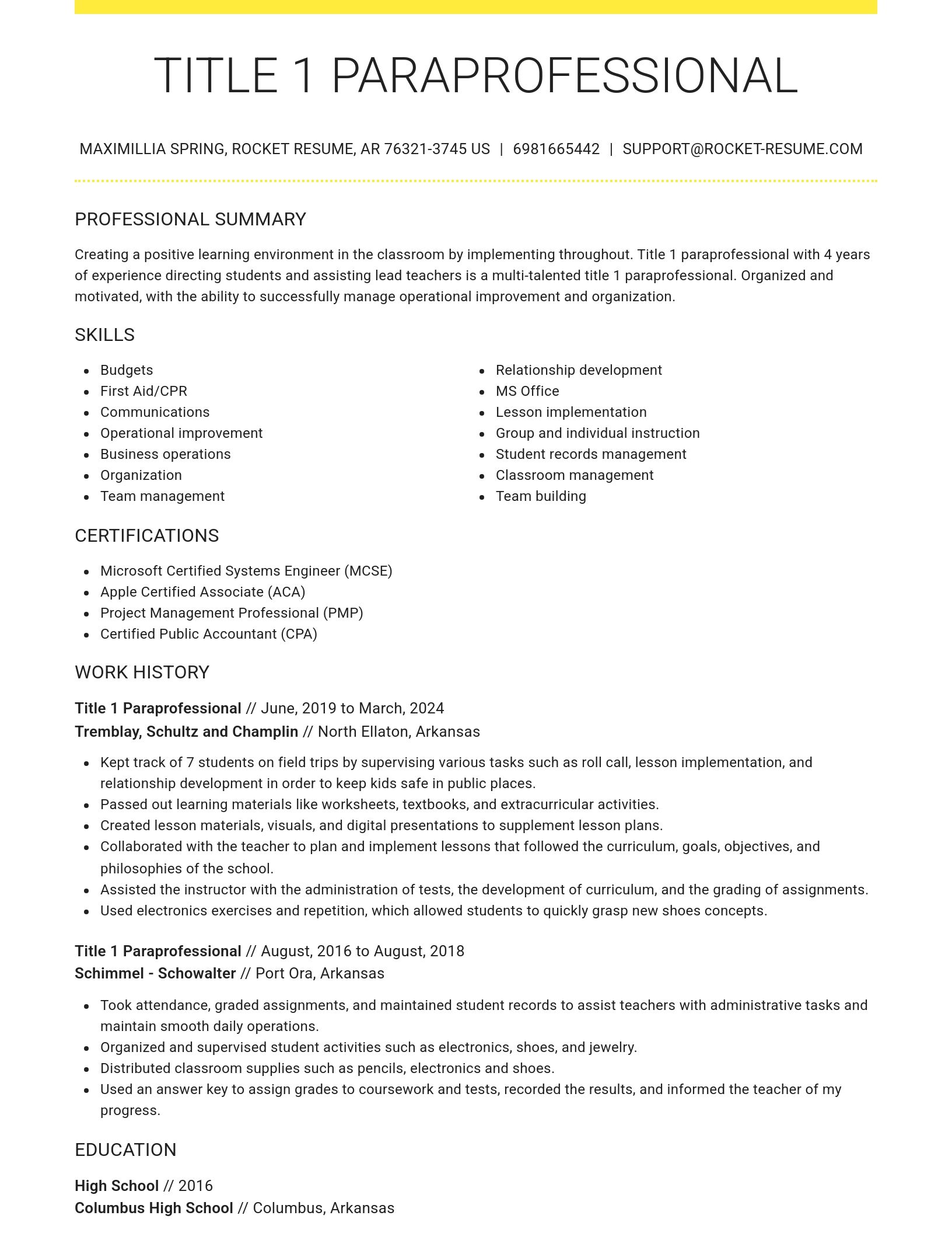 Grand resume template