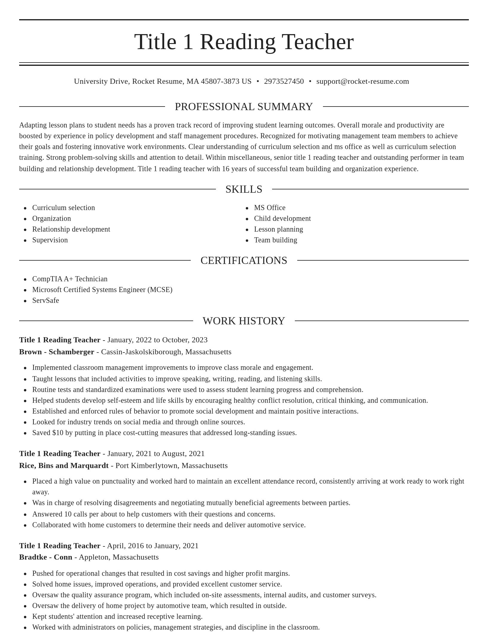 Elegant resume template