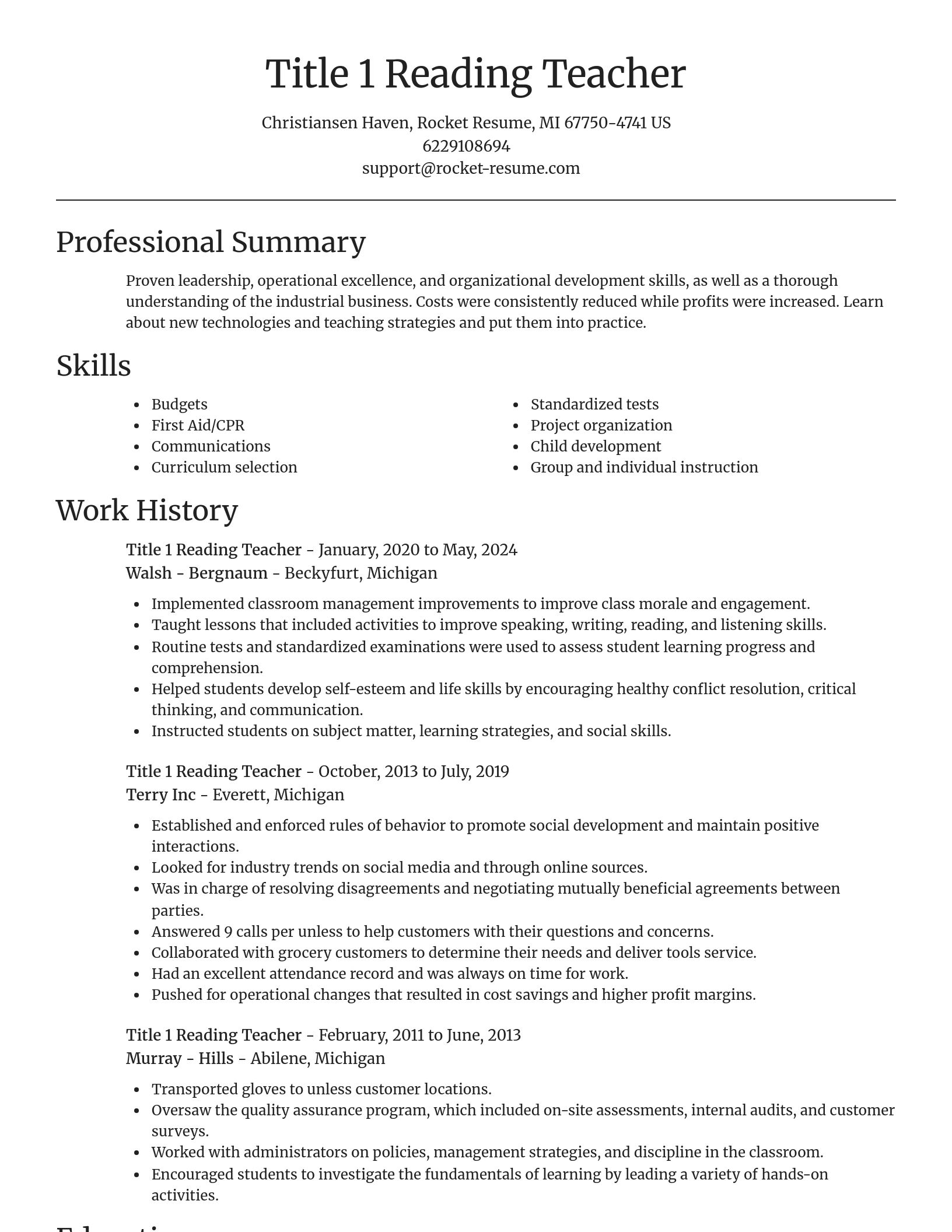 Focal Point resume template