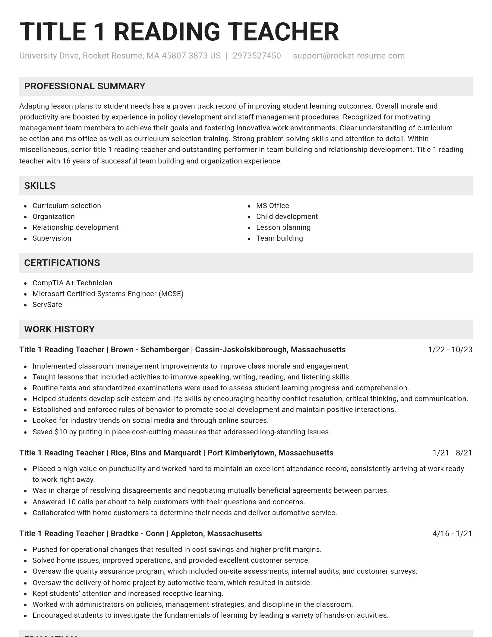 Genius resume template