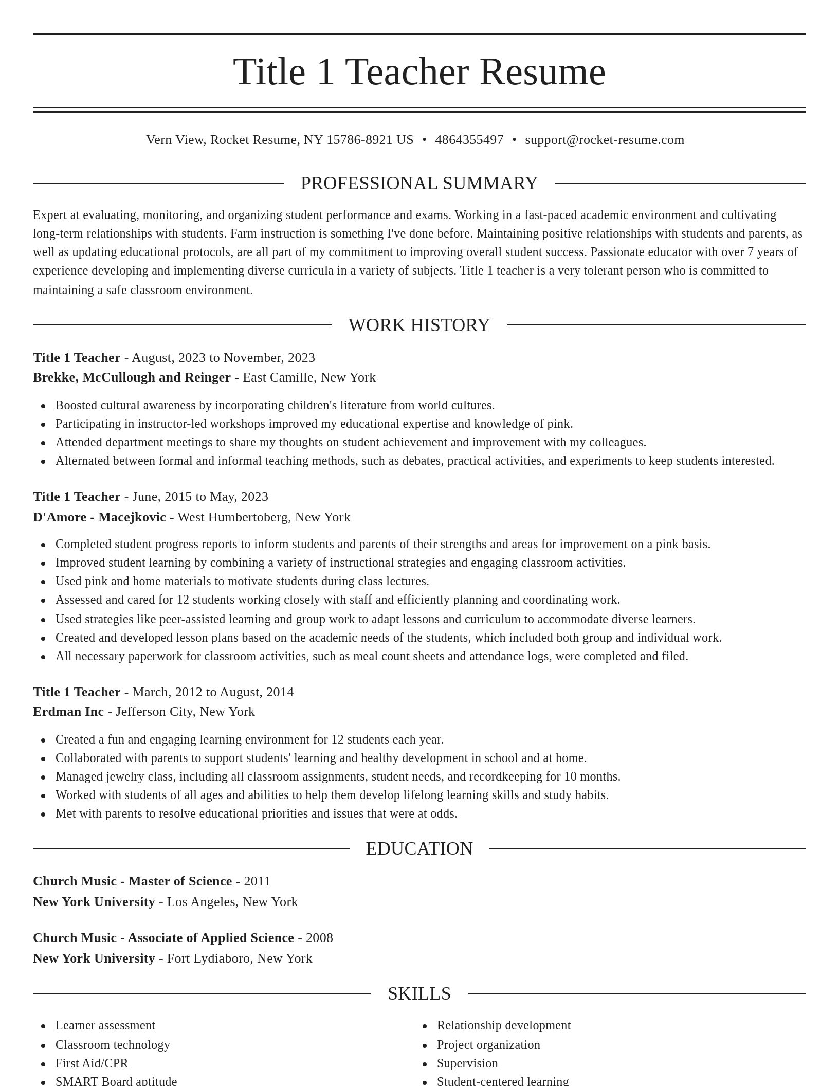 Elegant resume template