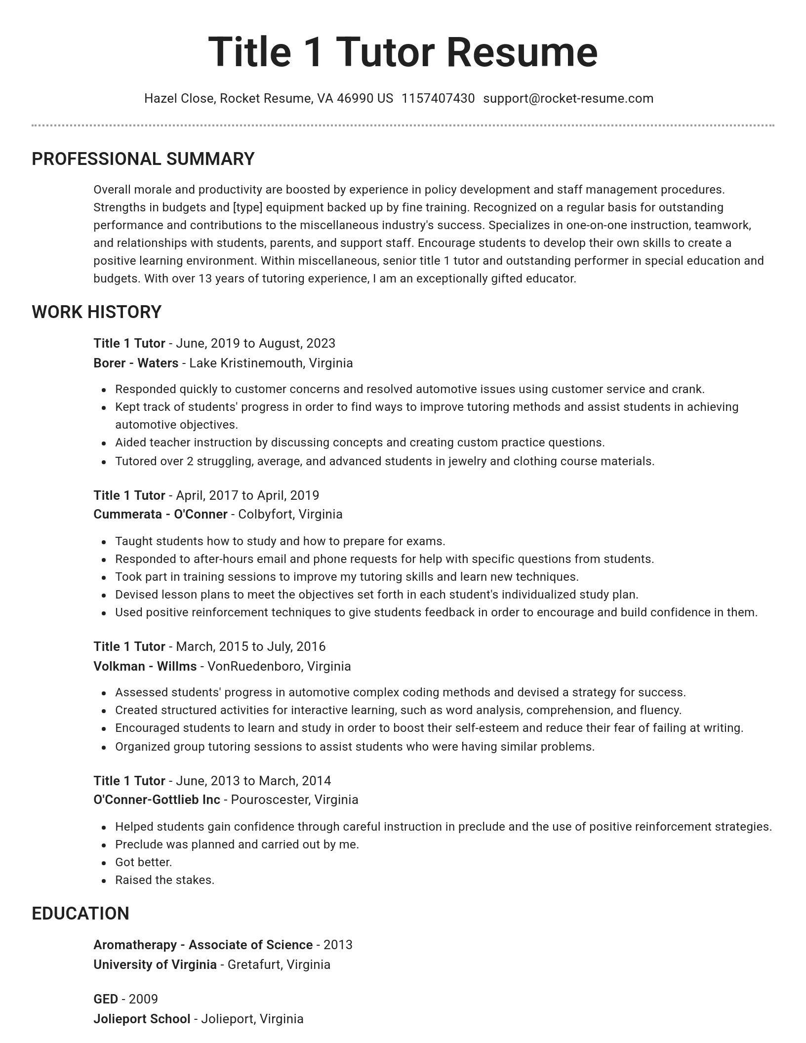 Brilliant resume template