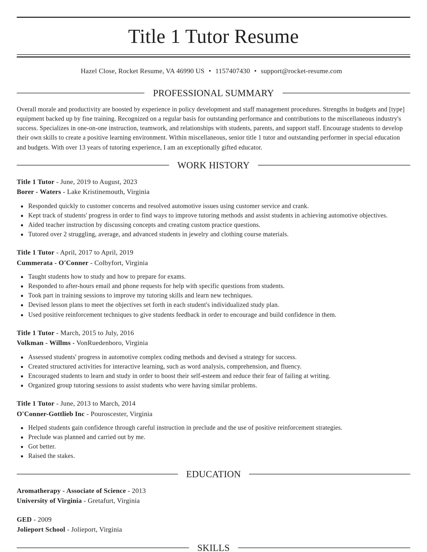 Elegant resume template