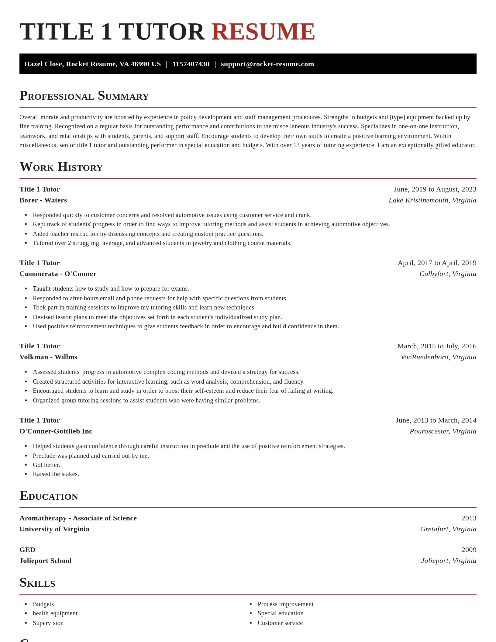 Exquisite resume template