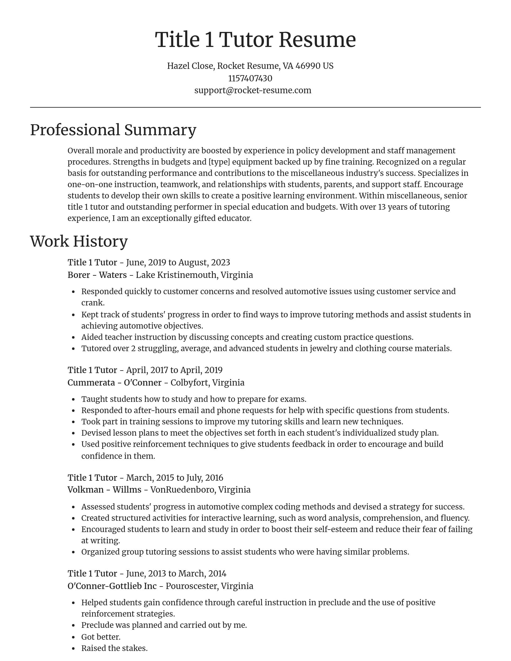 Focal Point resume template