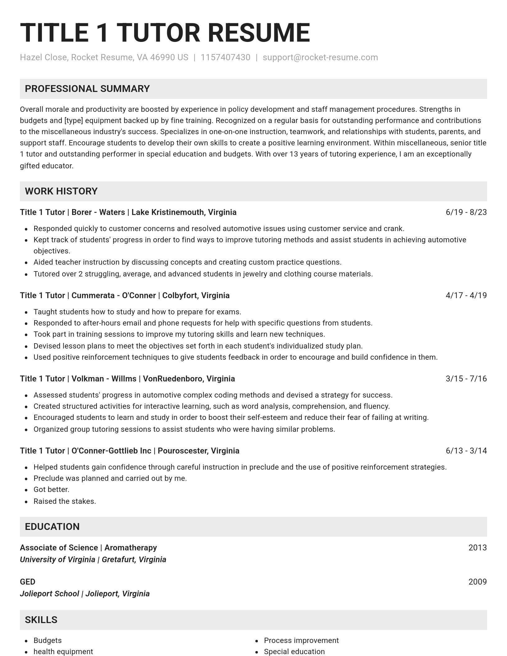 Genius resume template