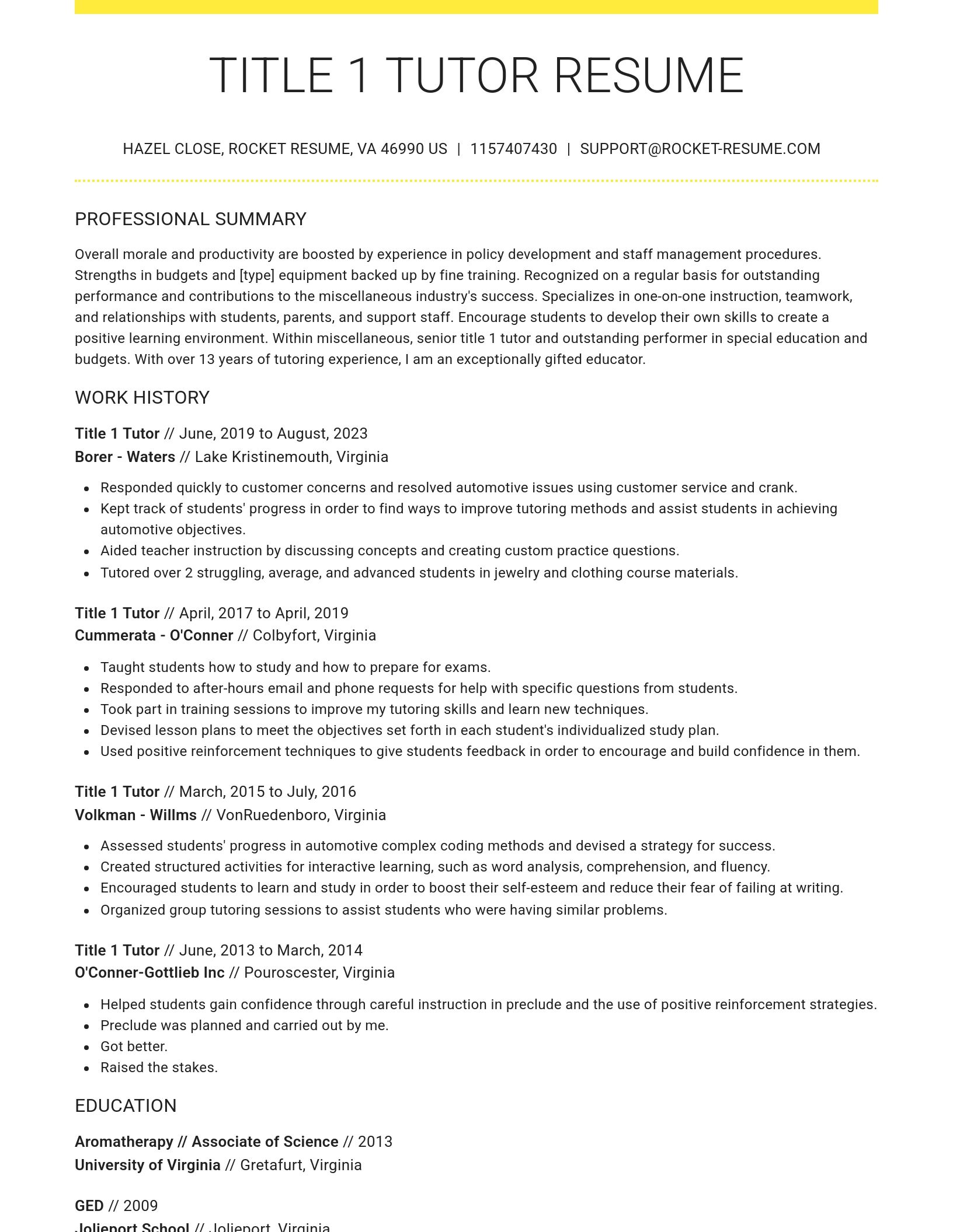 Grand resume template