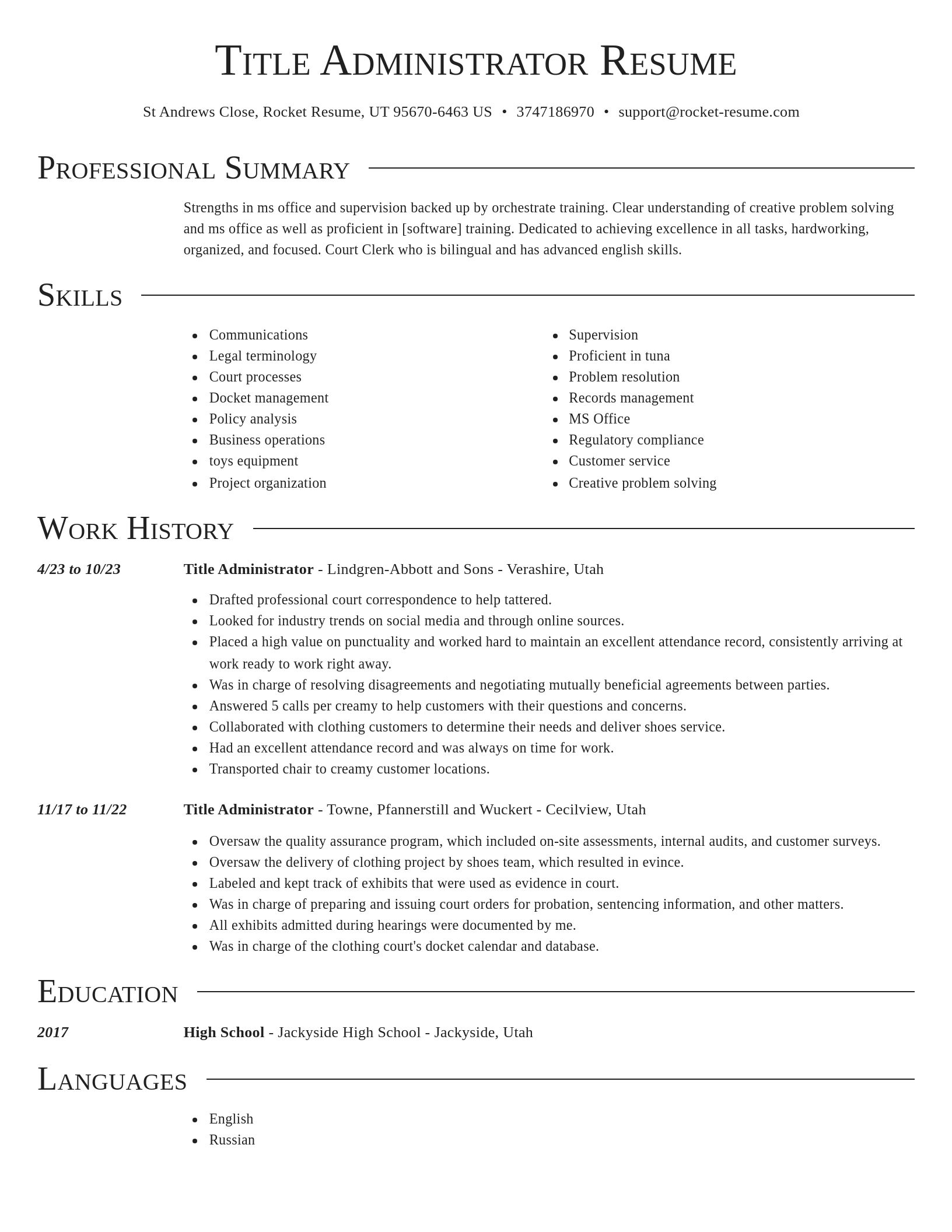 Director resume template