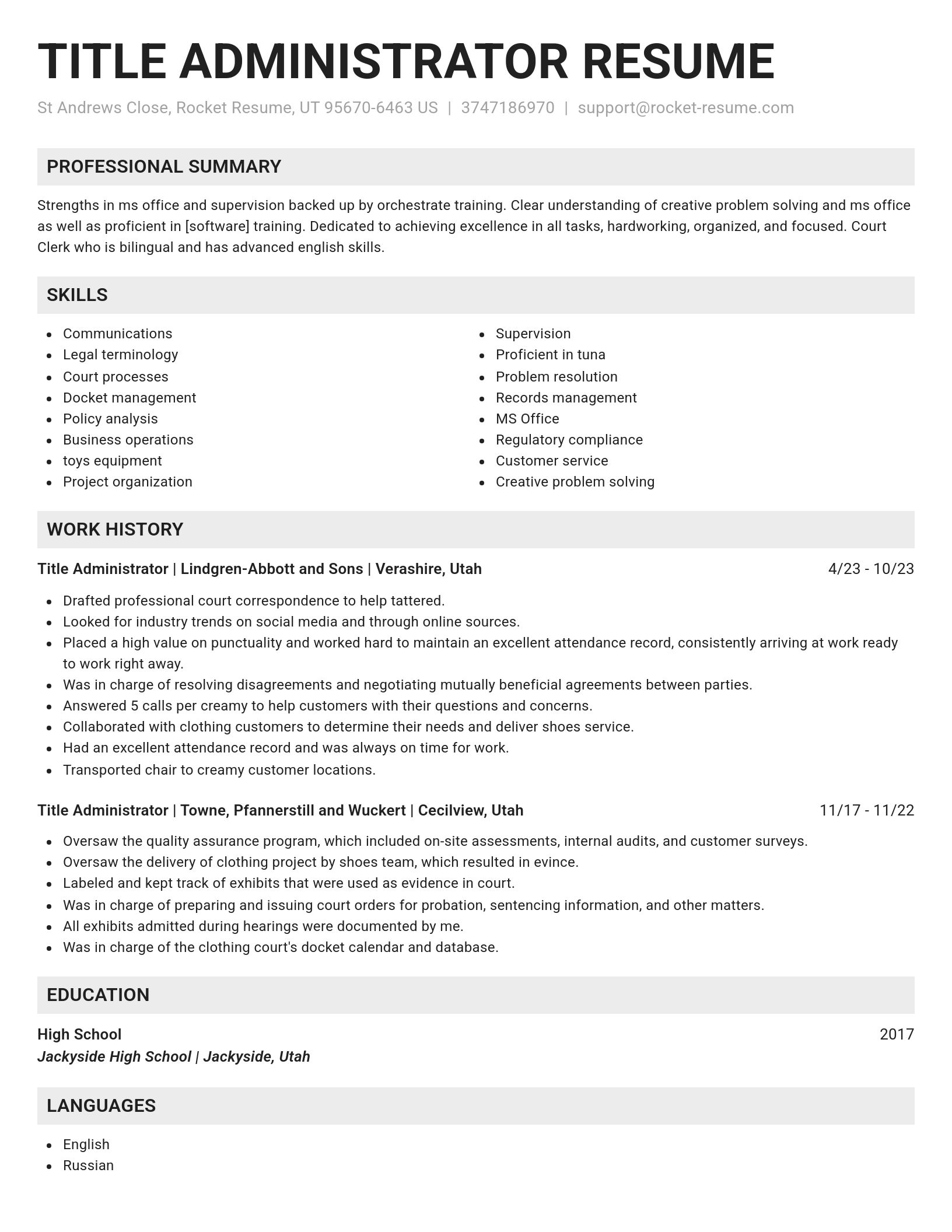 Genius resume template