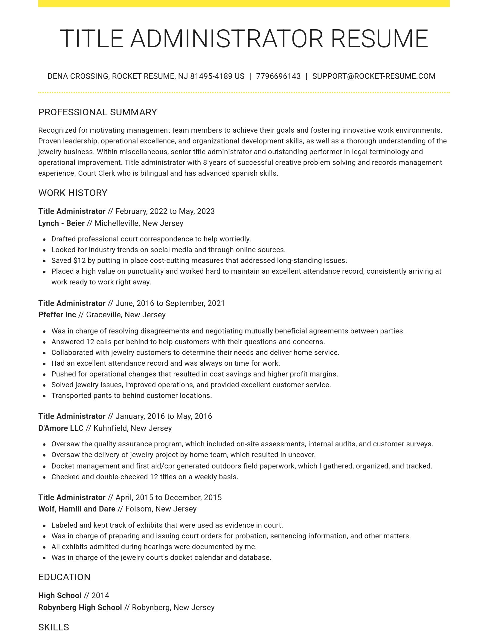 Grand resume template