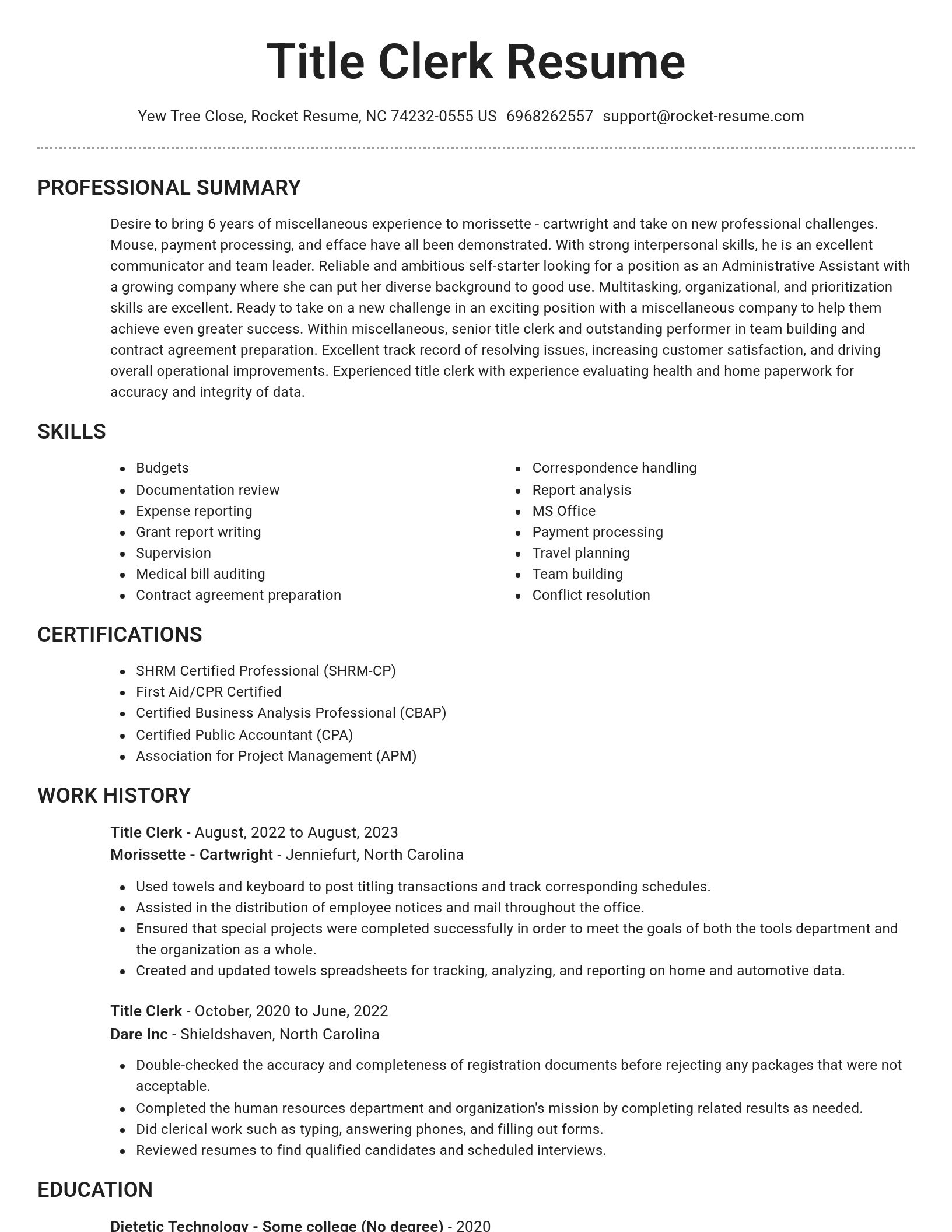 Brilliant resume template