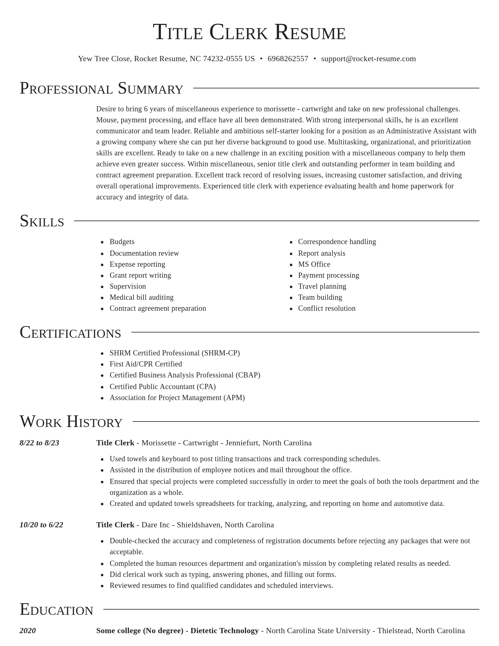 Director resume template