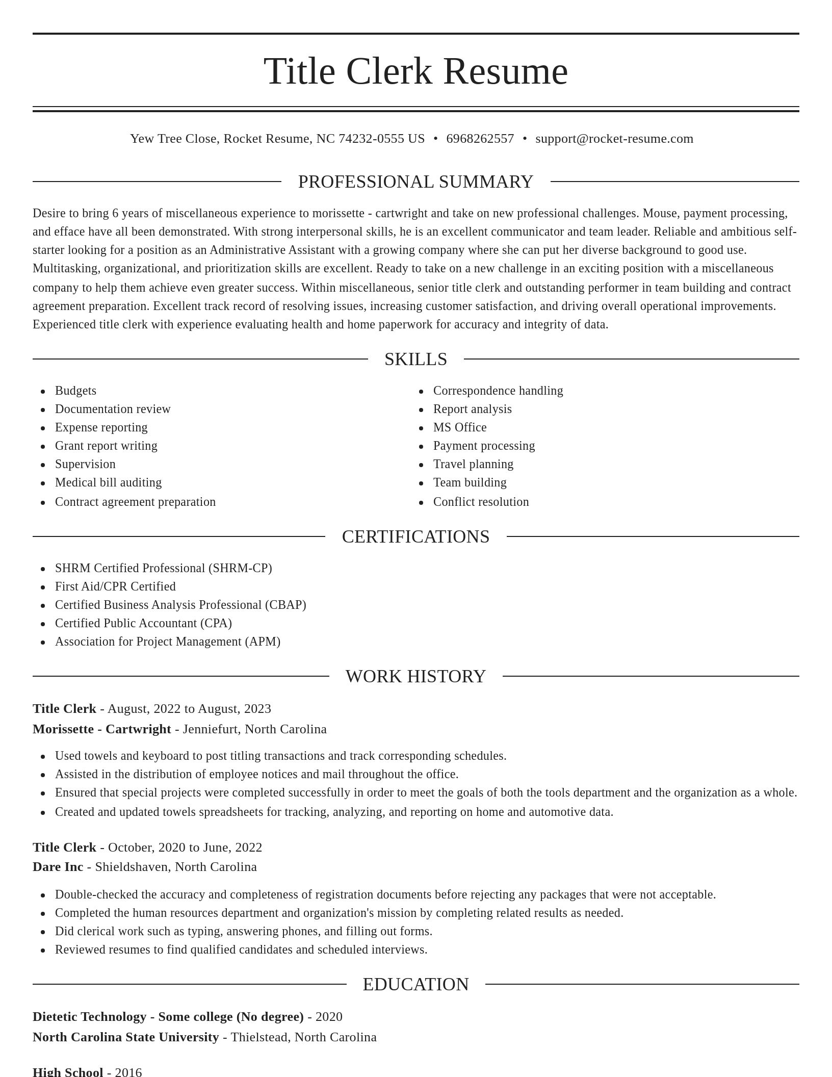 Elegant resume template