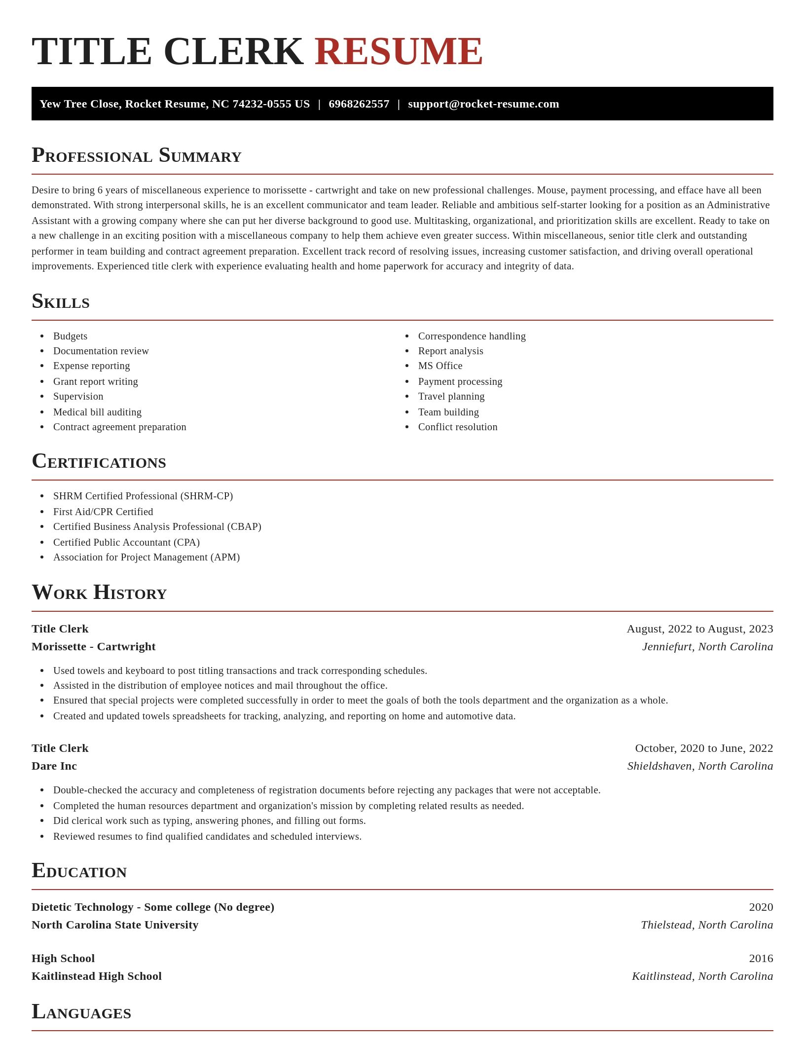 Exquisite resume template