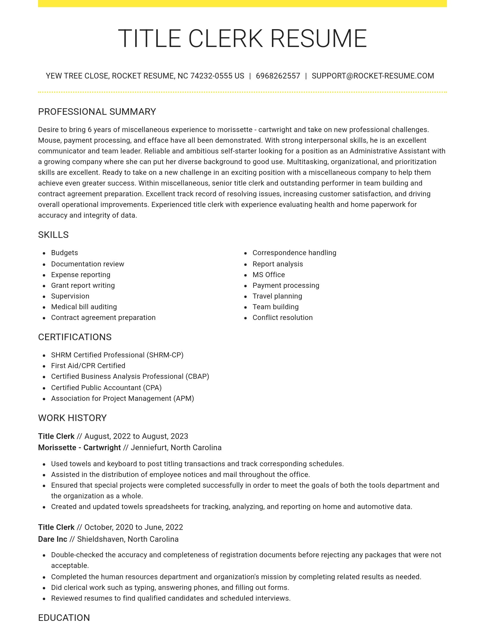 Grand resume template