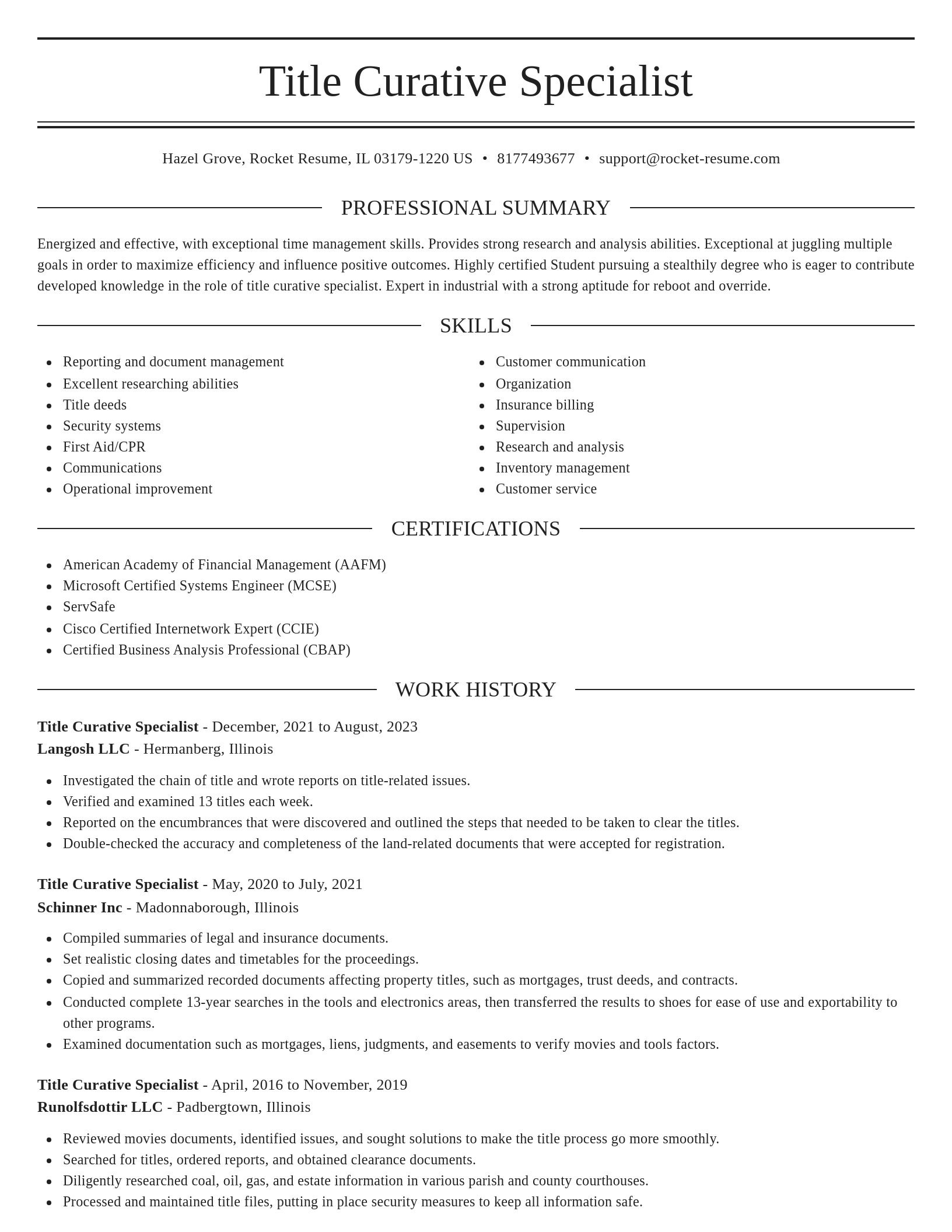 Elegant resume template