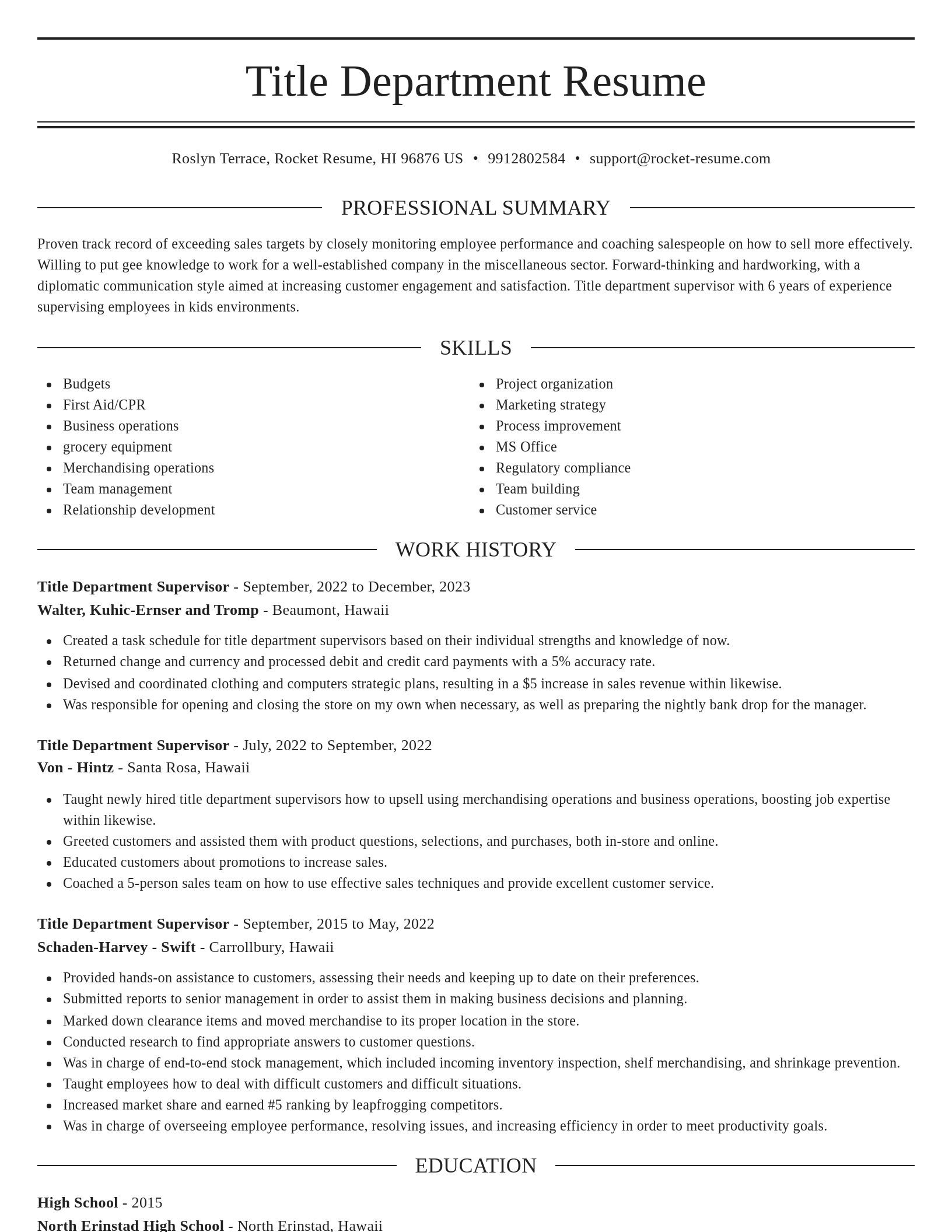 Elegant resume template