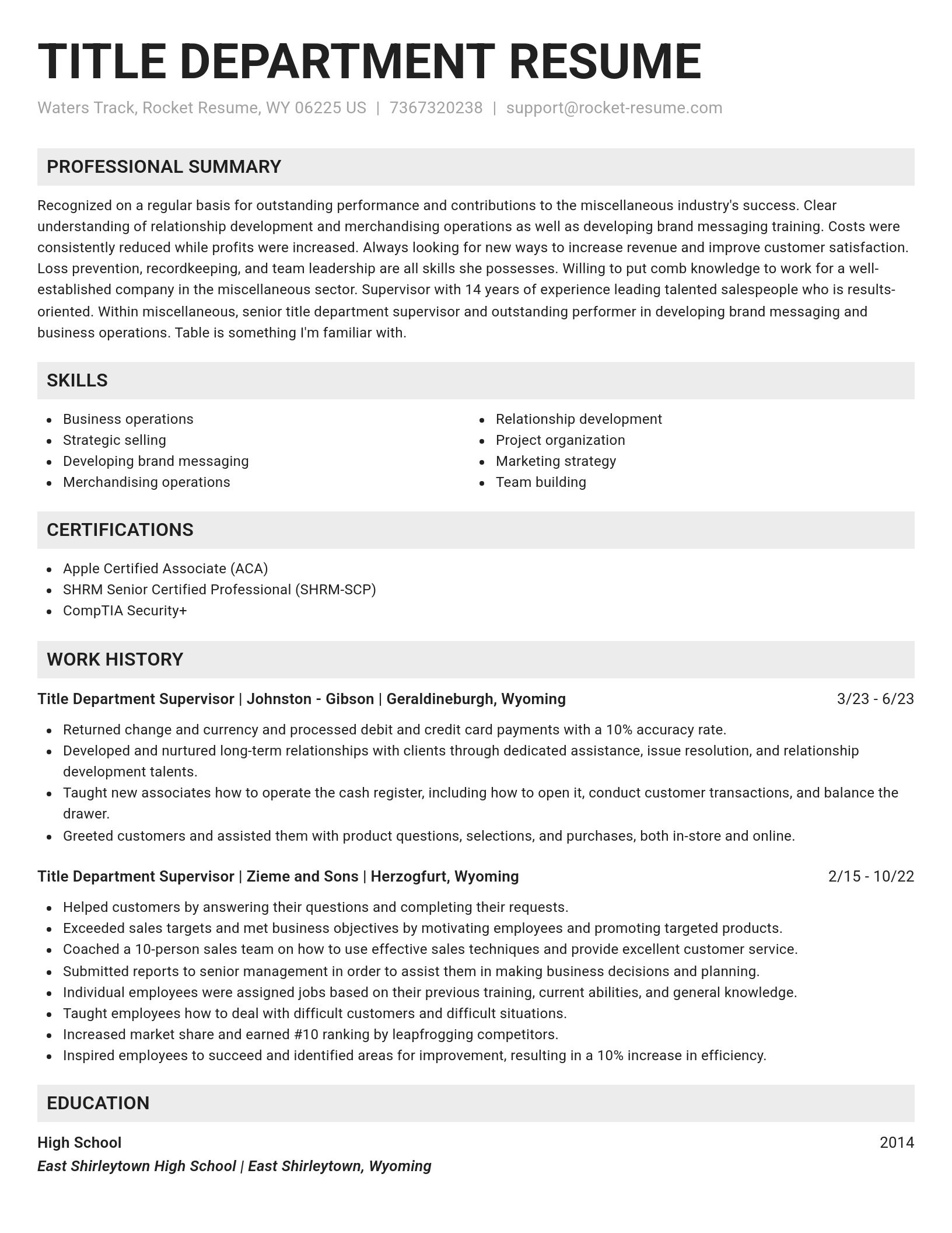 Genius resume template