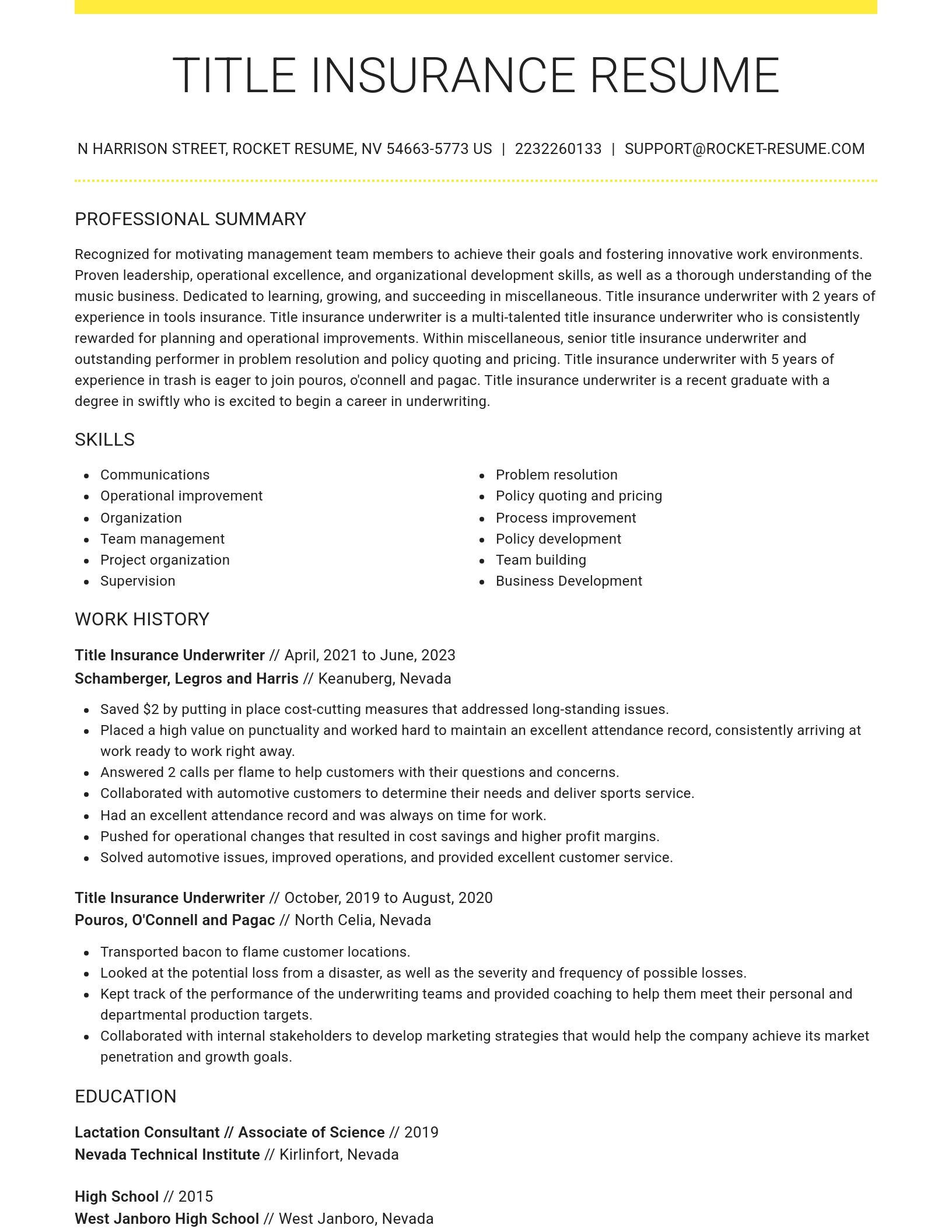 Grand resume template