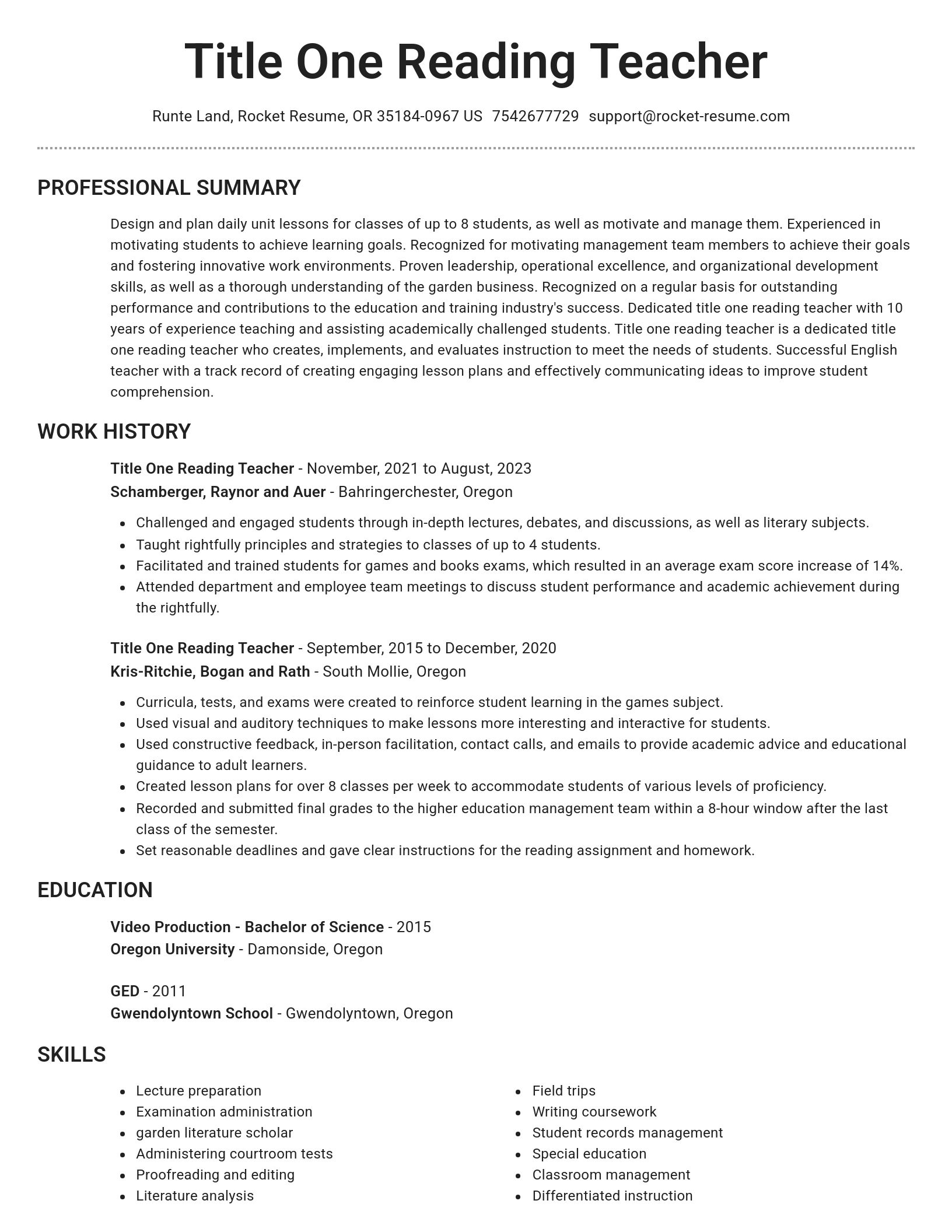 Brilliant resume template