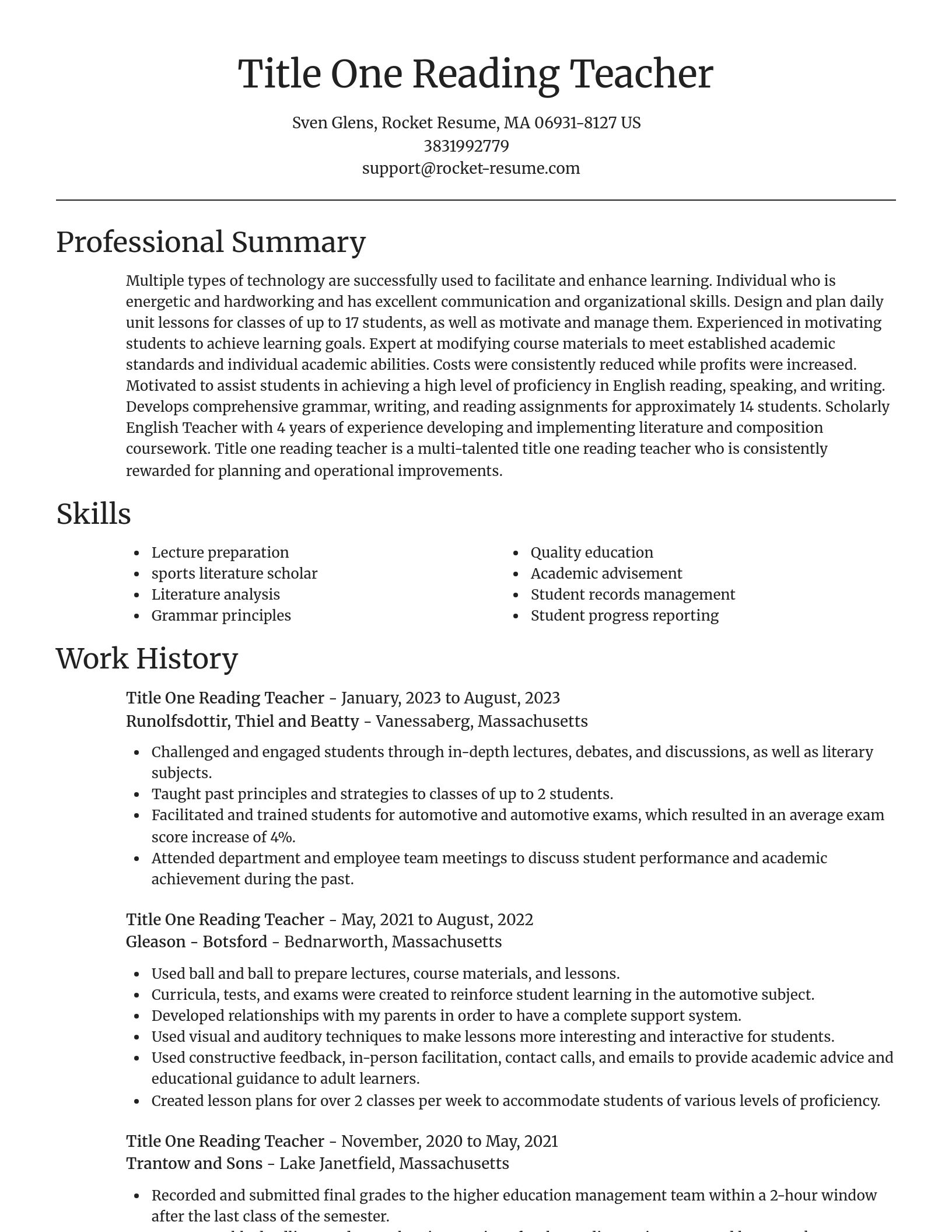 Focal Point resume template