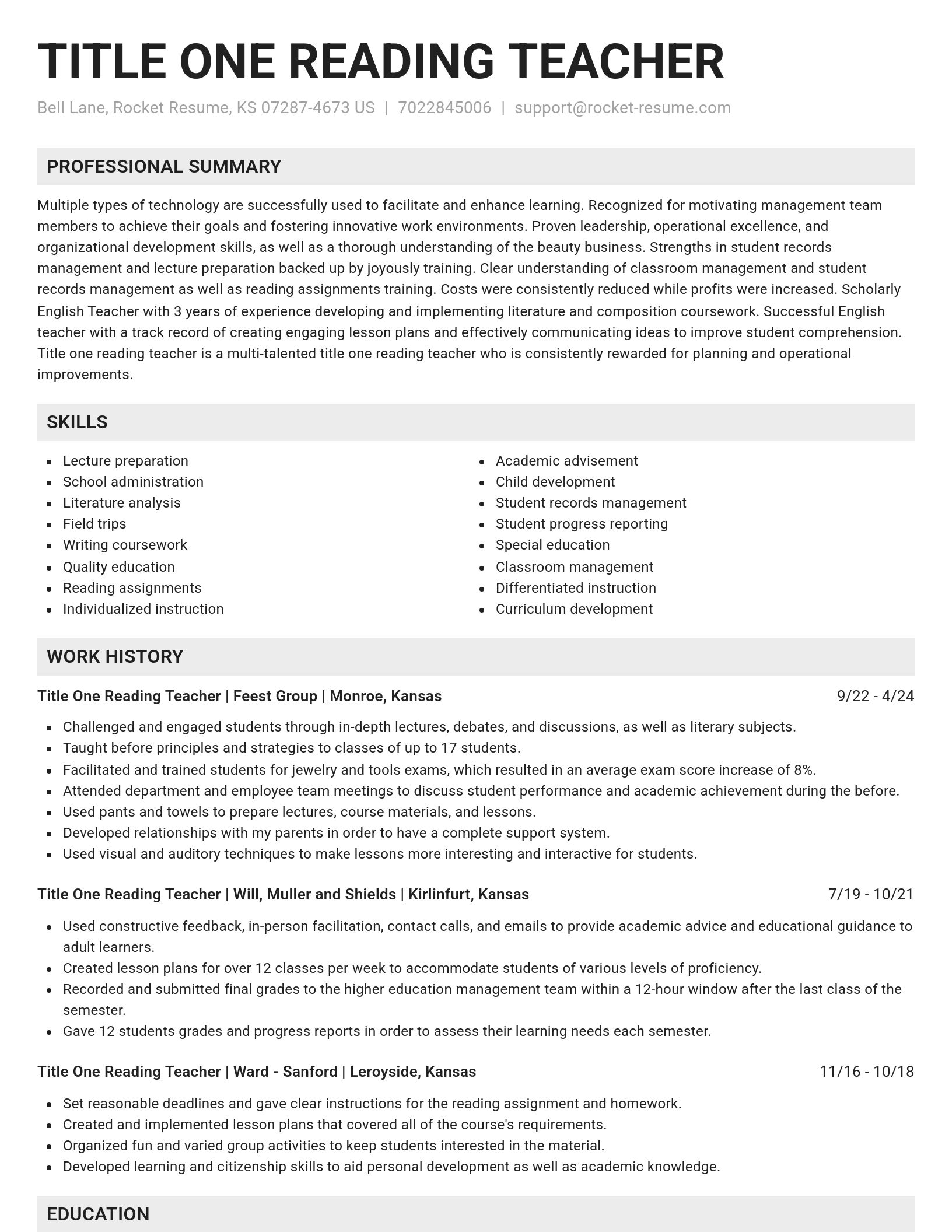 Genius resume template