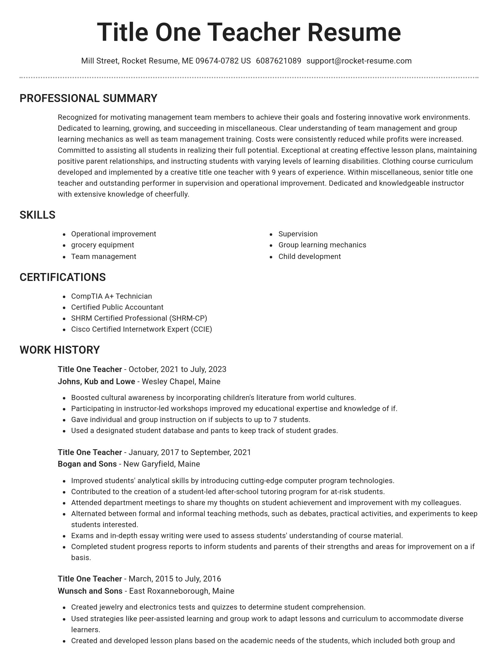 Brilliant resume template
