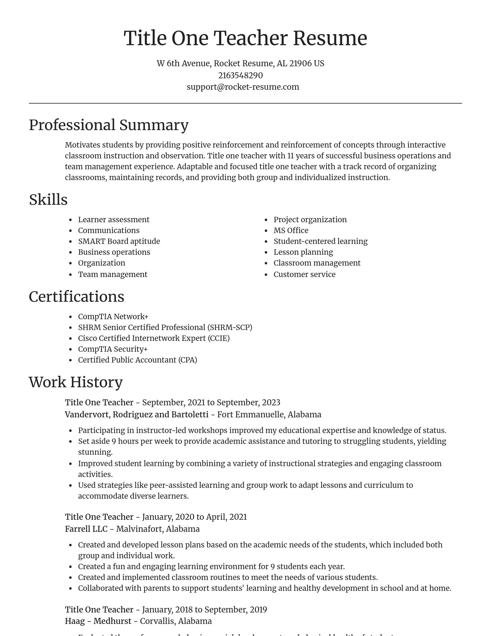 Focal Point resume template
