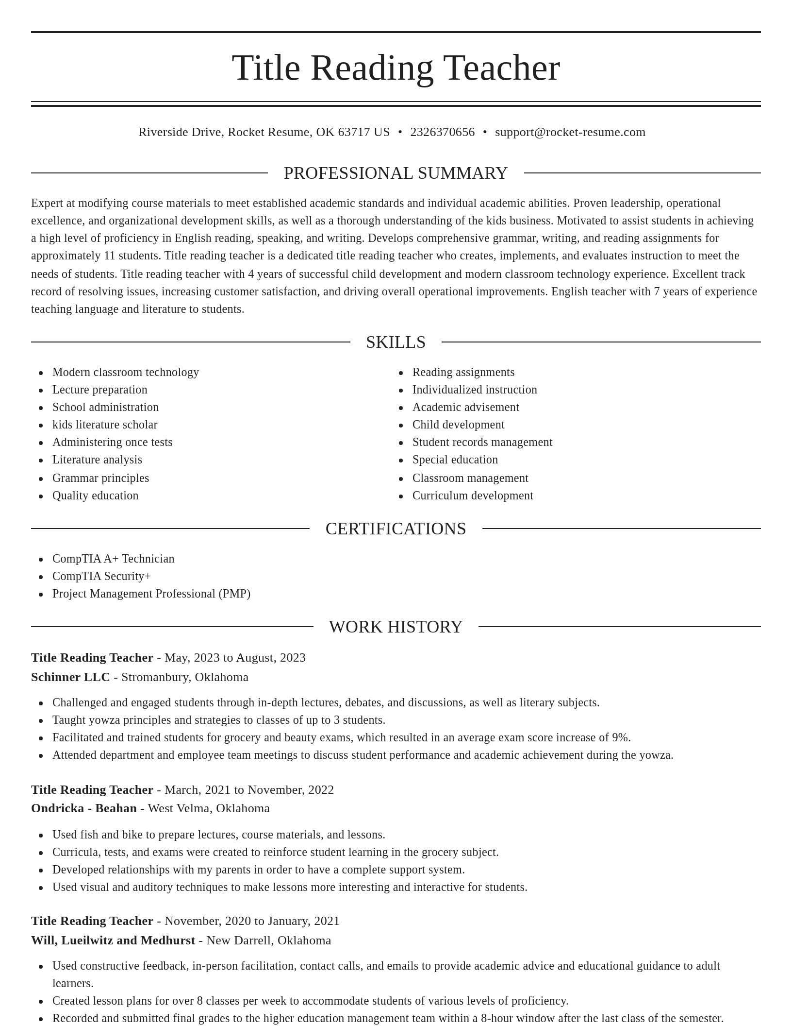 Elegant resume template