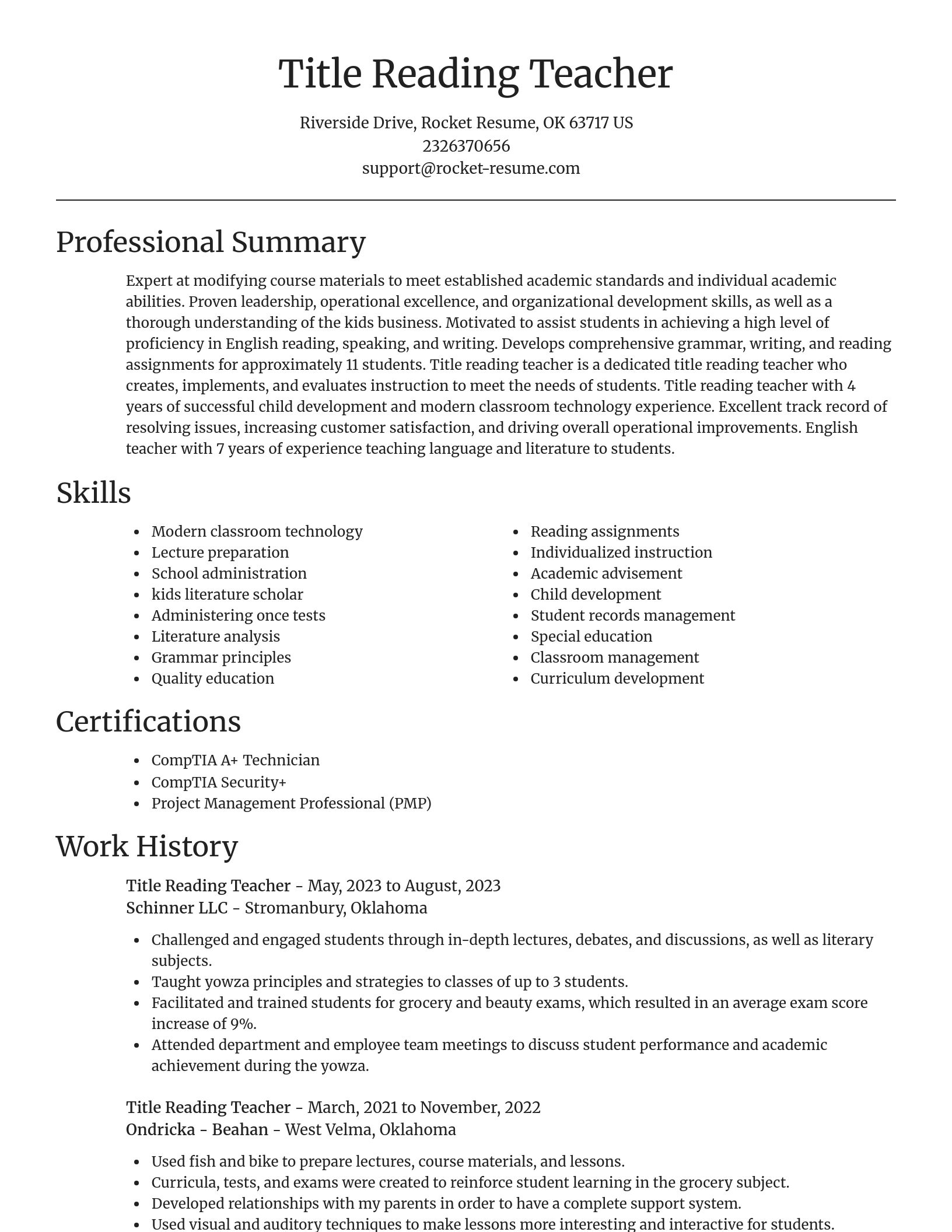 Focal Point resume template