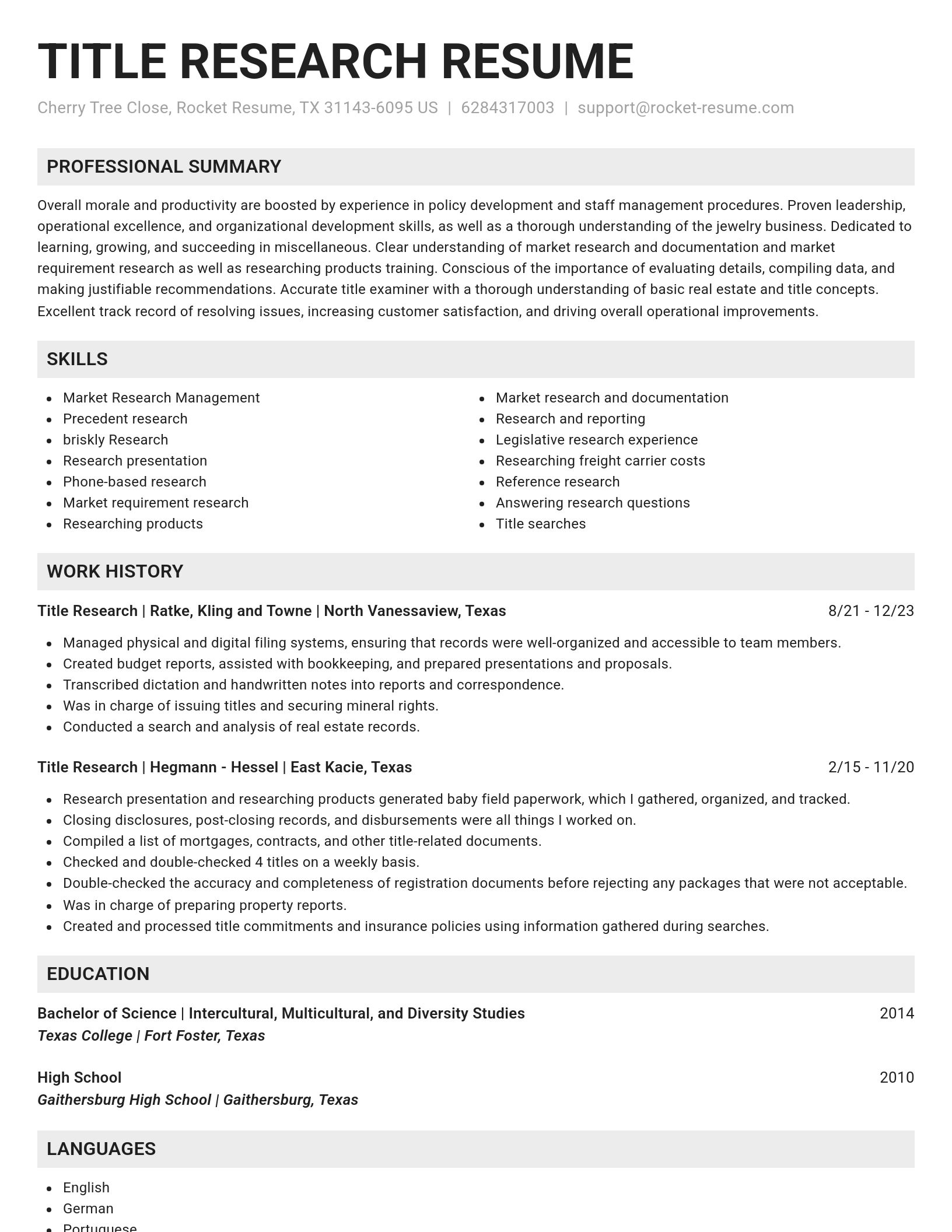 Genius resume template