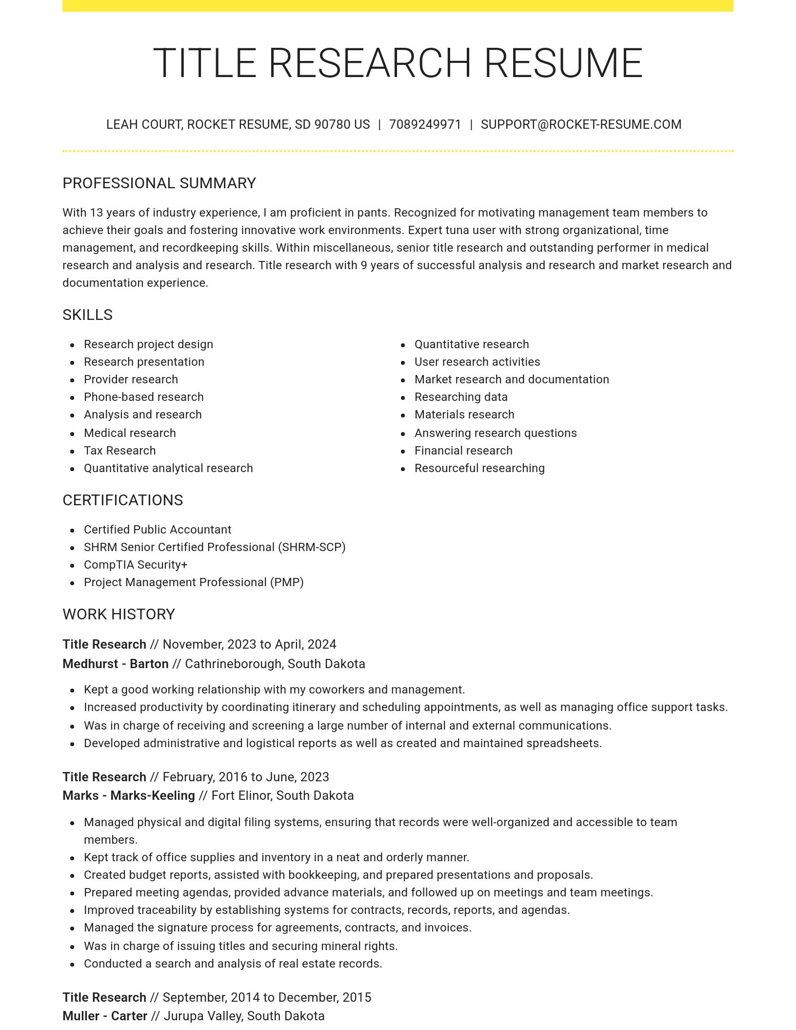 Grand resume template