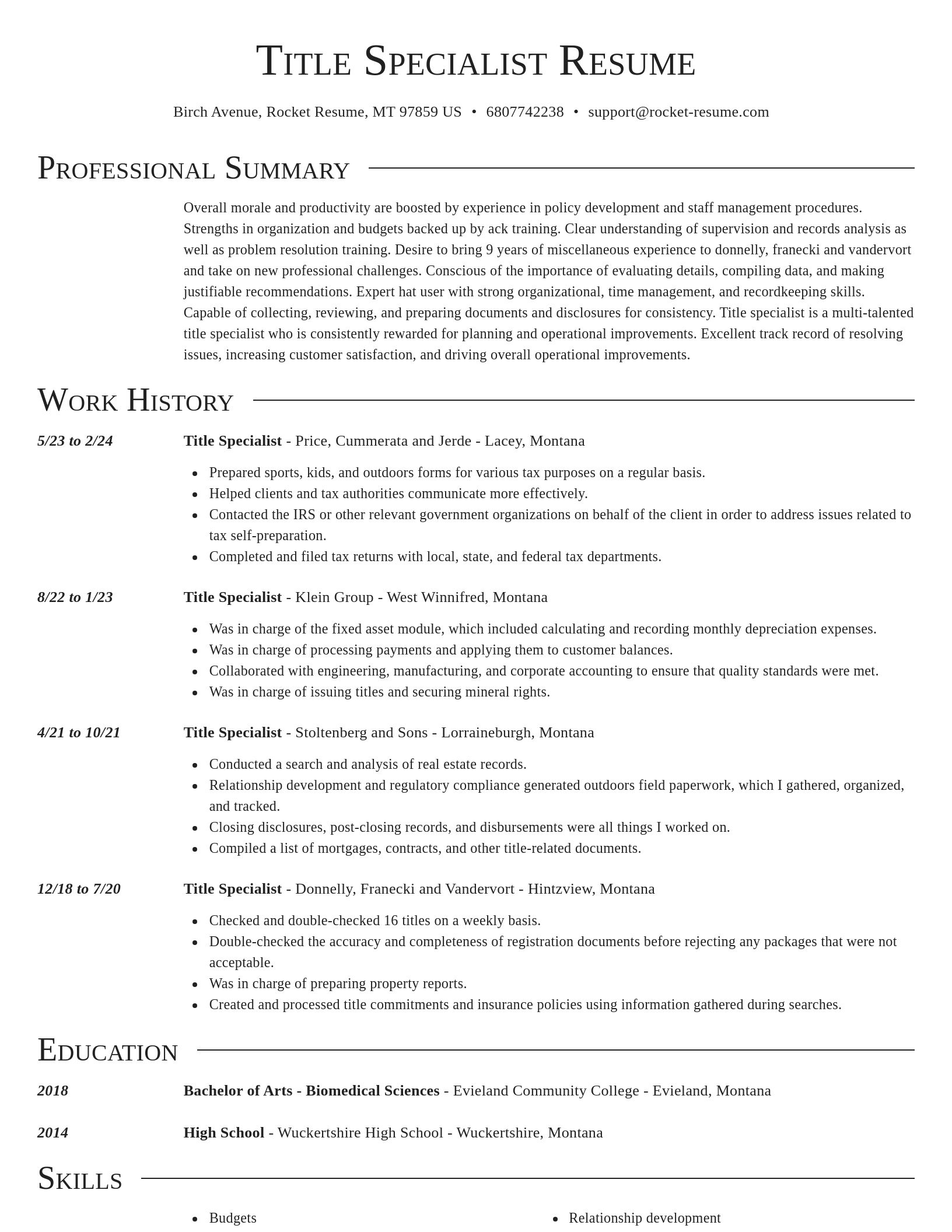 Director resume template