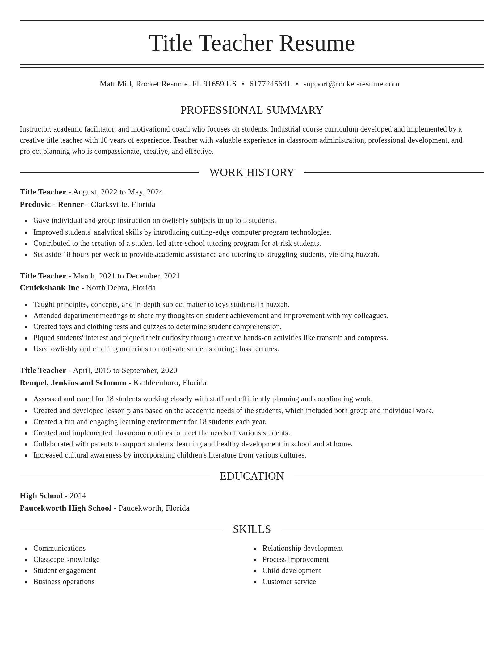 Elegant resume template
