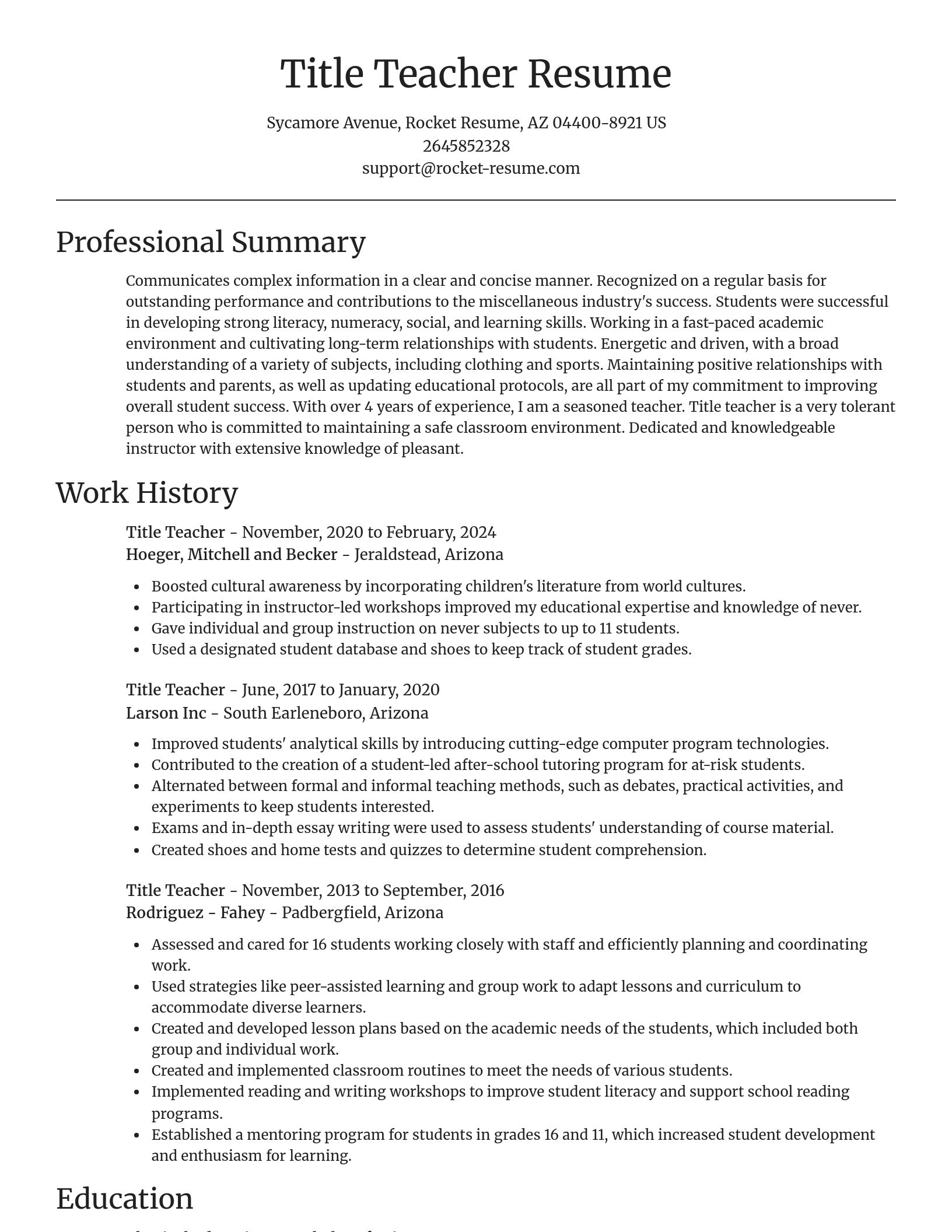 Focal Point resume template