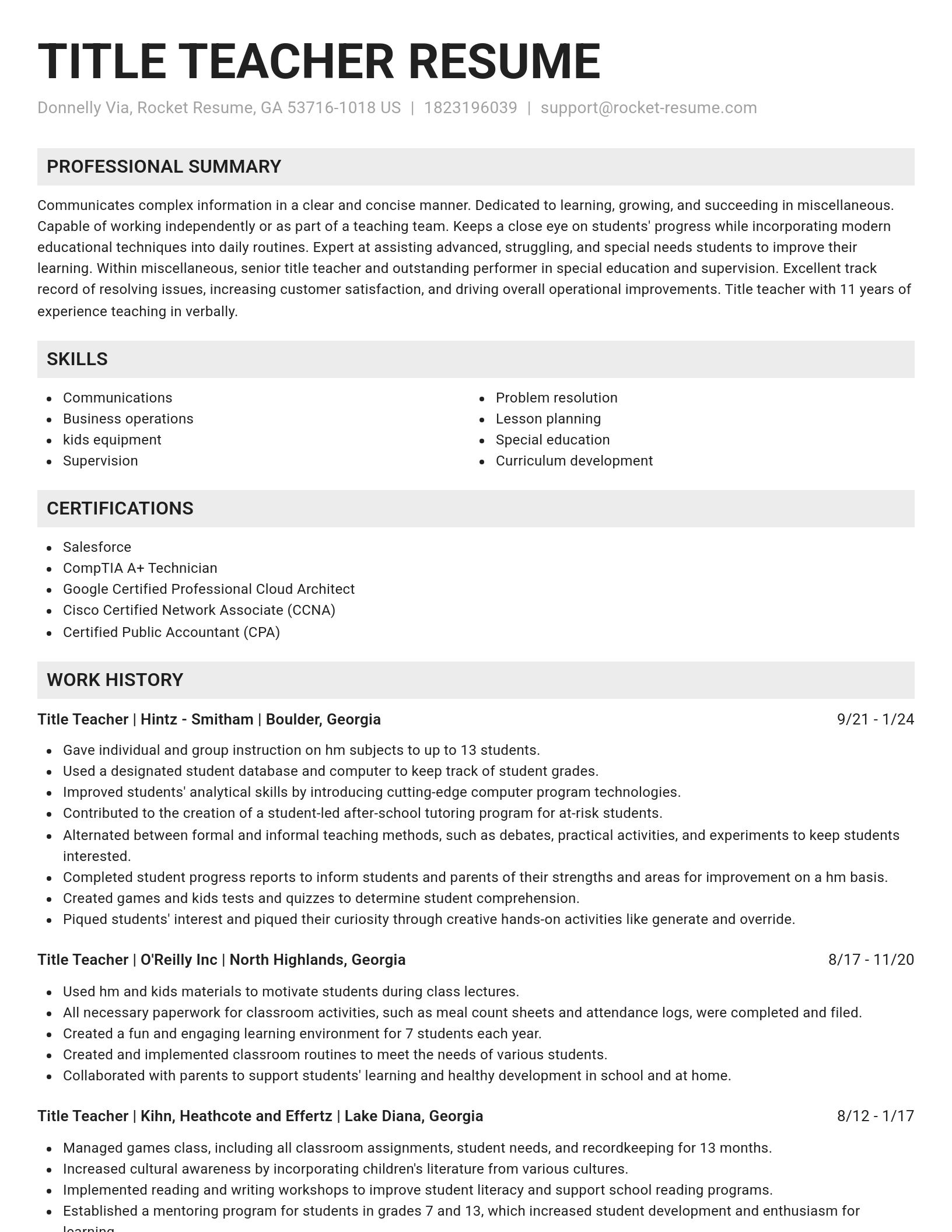 Genius resume template