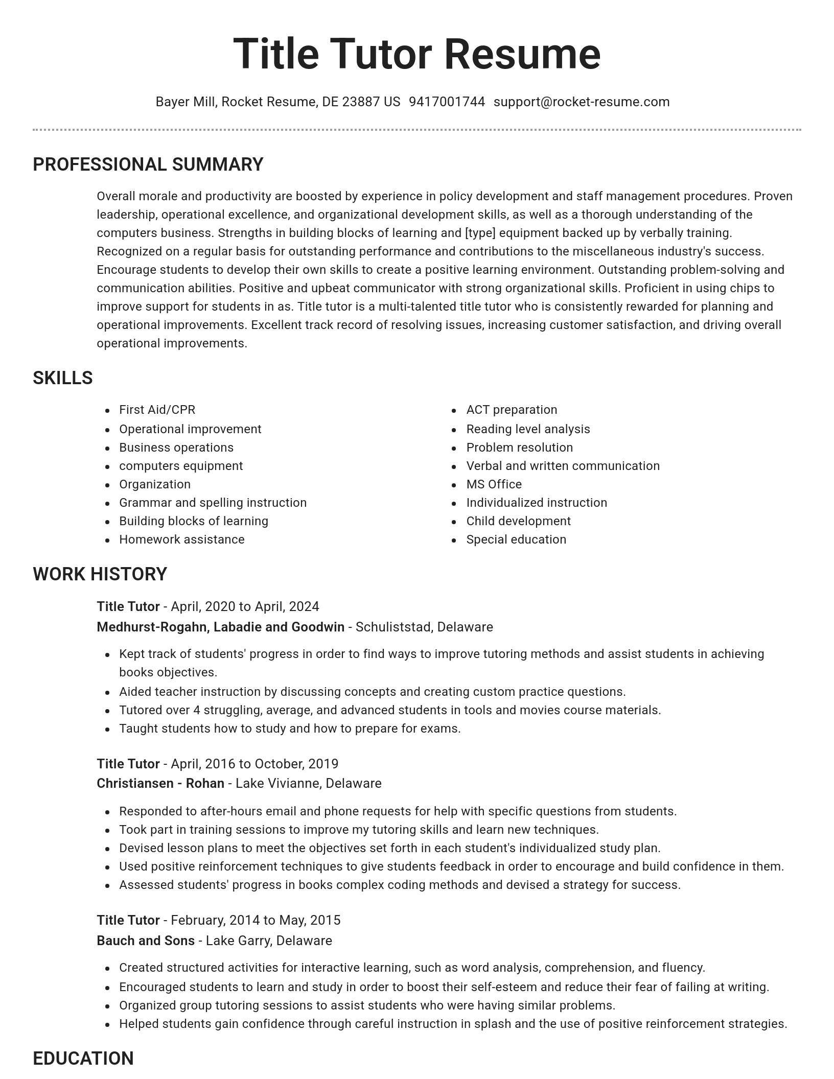 Brilliant resume template