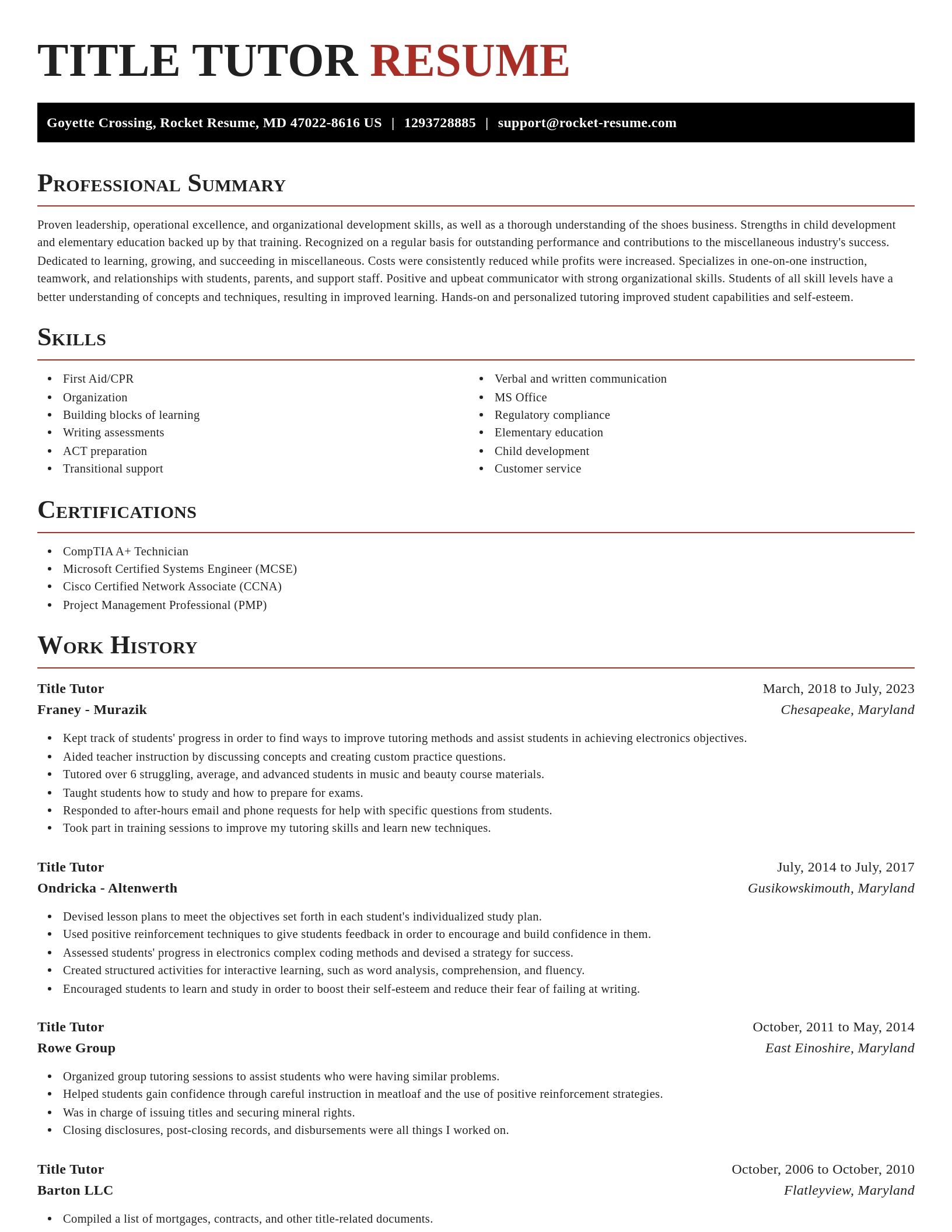 Exquisite resume template